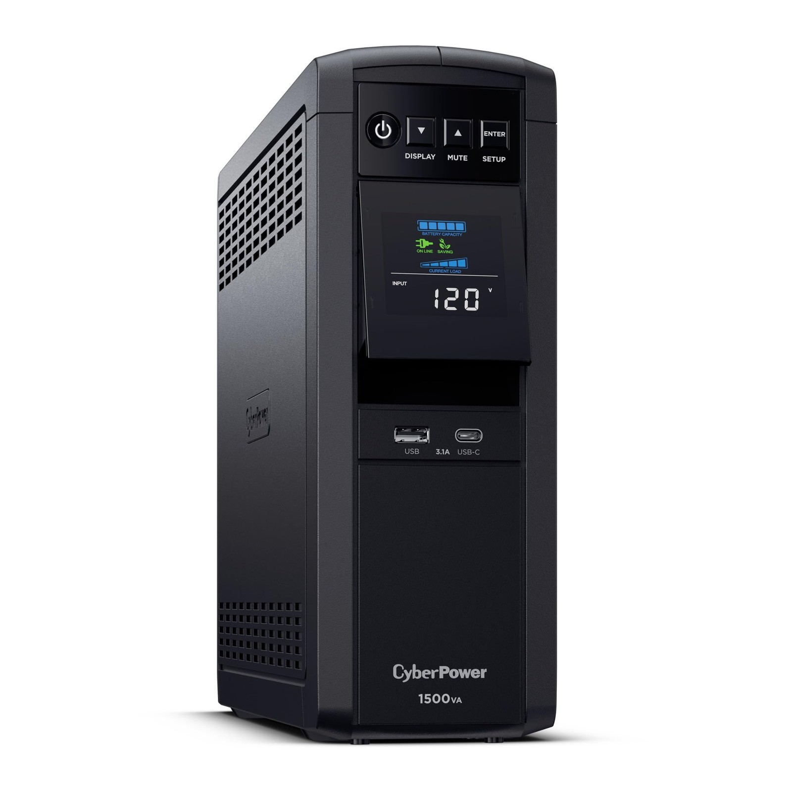 CyberPower CP1500PFCLCD PFC Sinewave UPS Battery Backup and 1500VA, Black