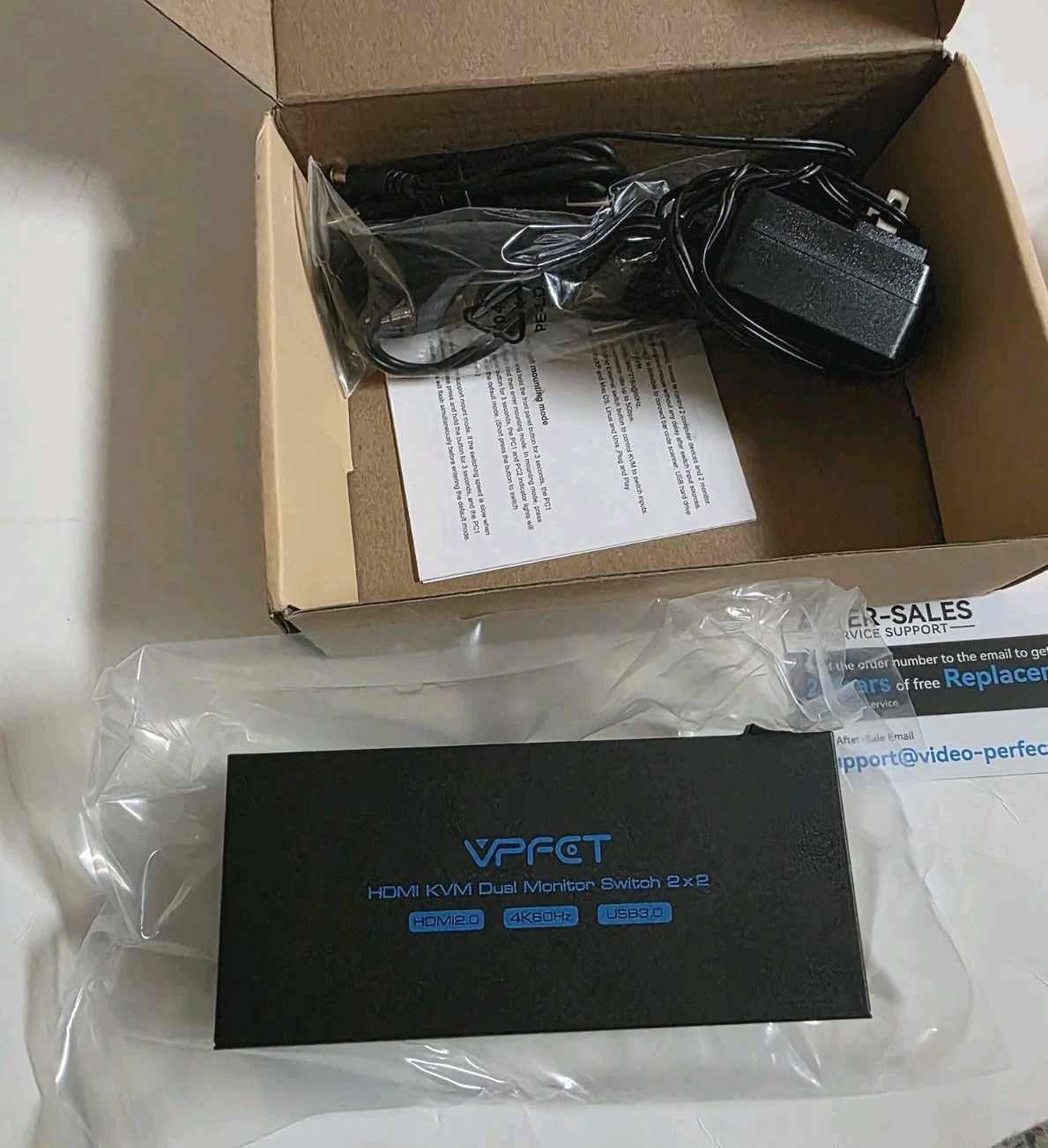 VPFCT 4K HDMI KVM Switch 2x2 Dual Monitor w/ USB3 + Desktop Controller