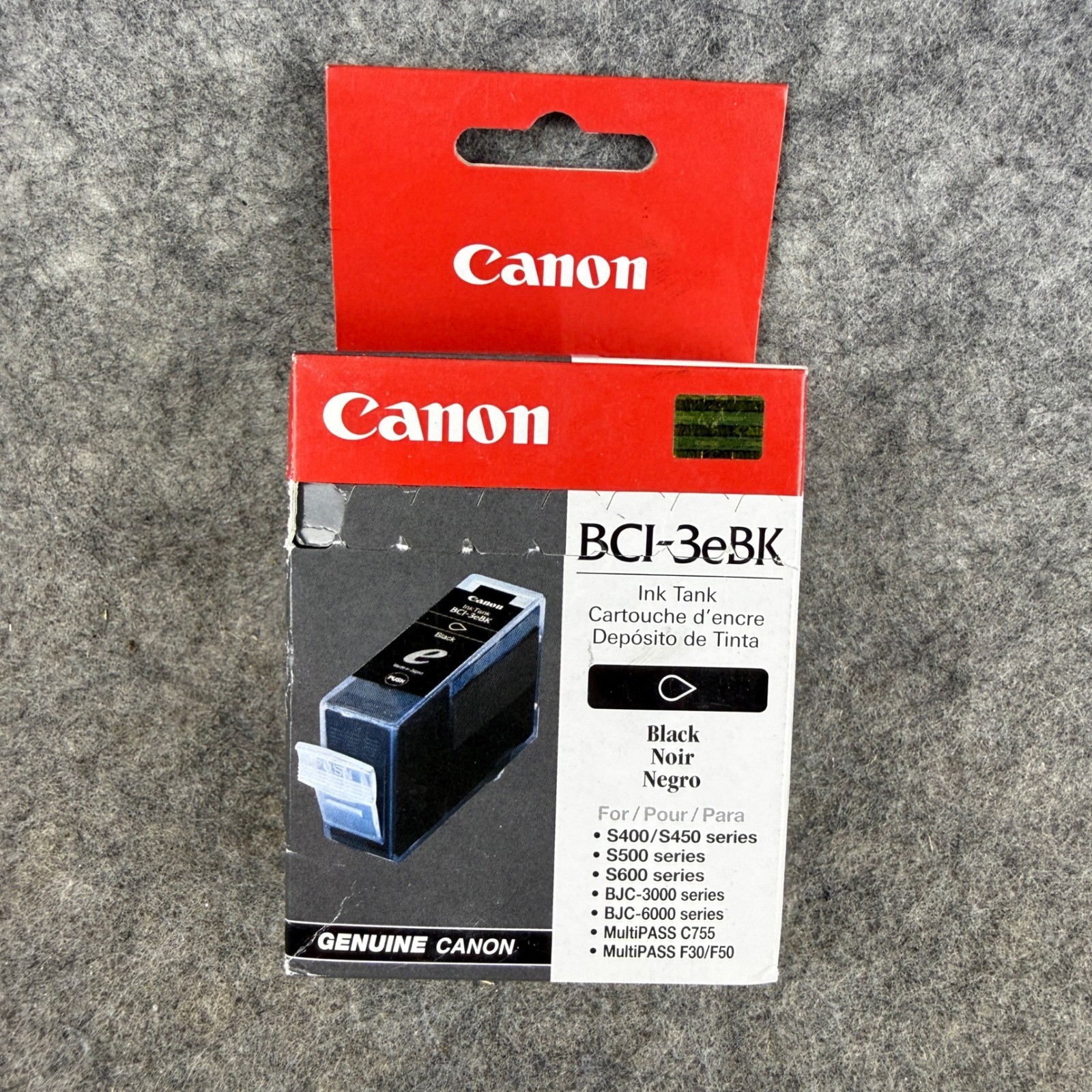 Canon BCI-3eBK Black Ink Tank Genuine OEM Cartridge S400 S500 BJC-3000 6000 NEW