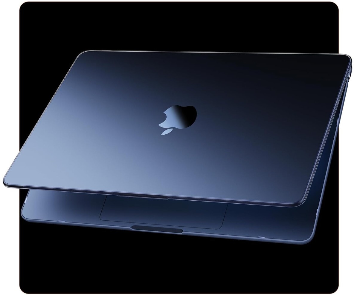 Hard Shell Translucent Matte Keyboard Cover for MacBook Air 15" - Midnight Clear