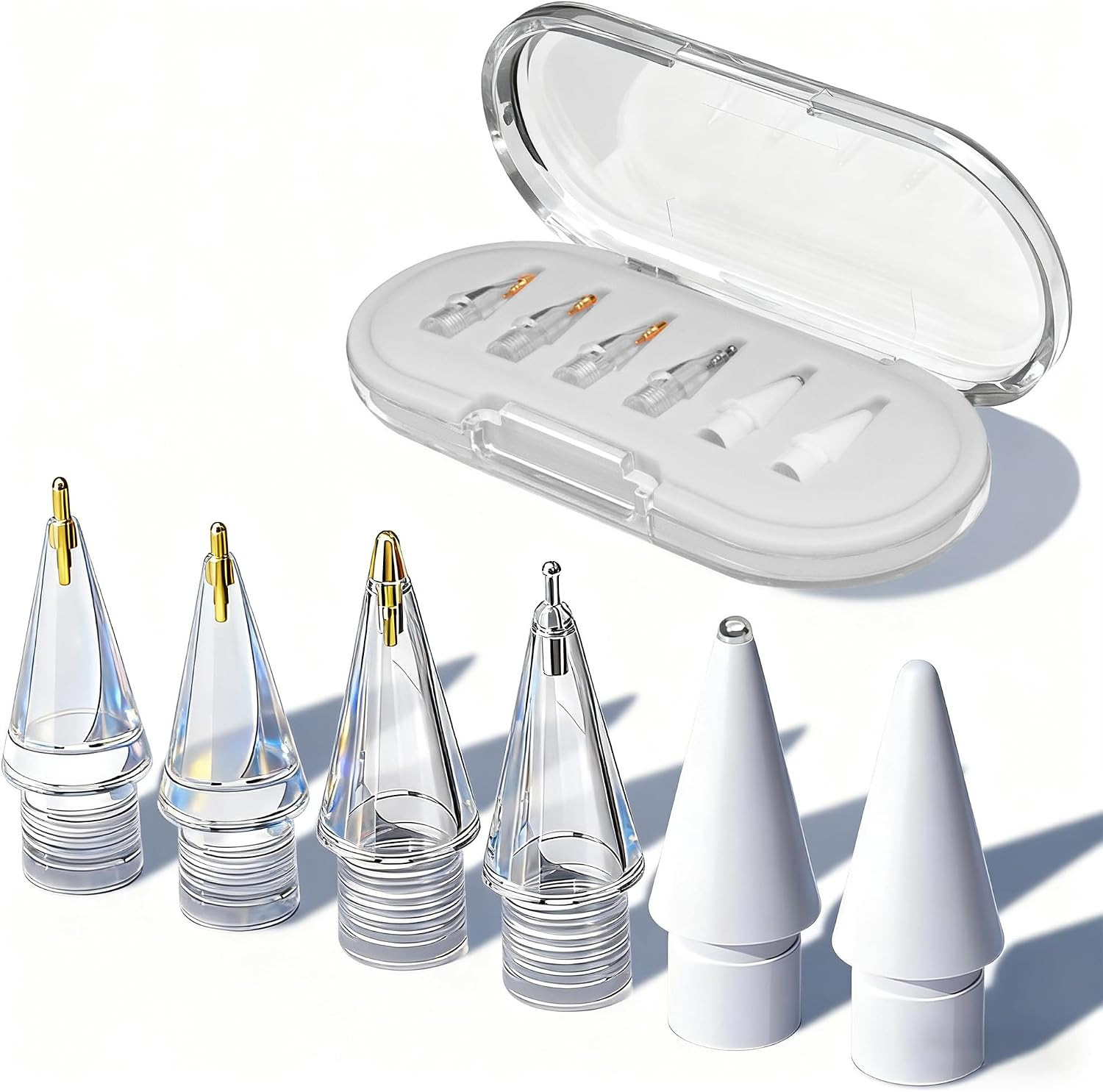 Replacement Tips for Apple Pencil Pro/Usb C/2Nd Gen/1St Gen Tips with Storage Bo