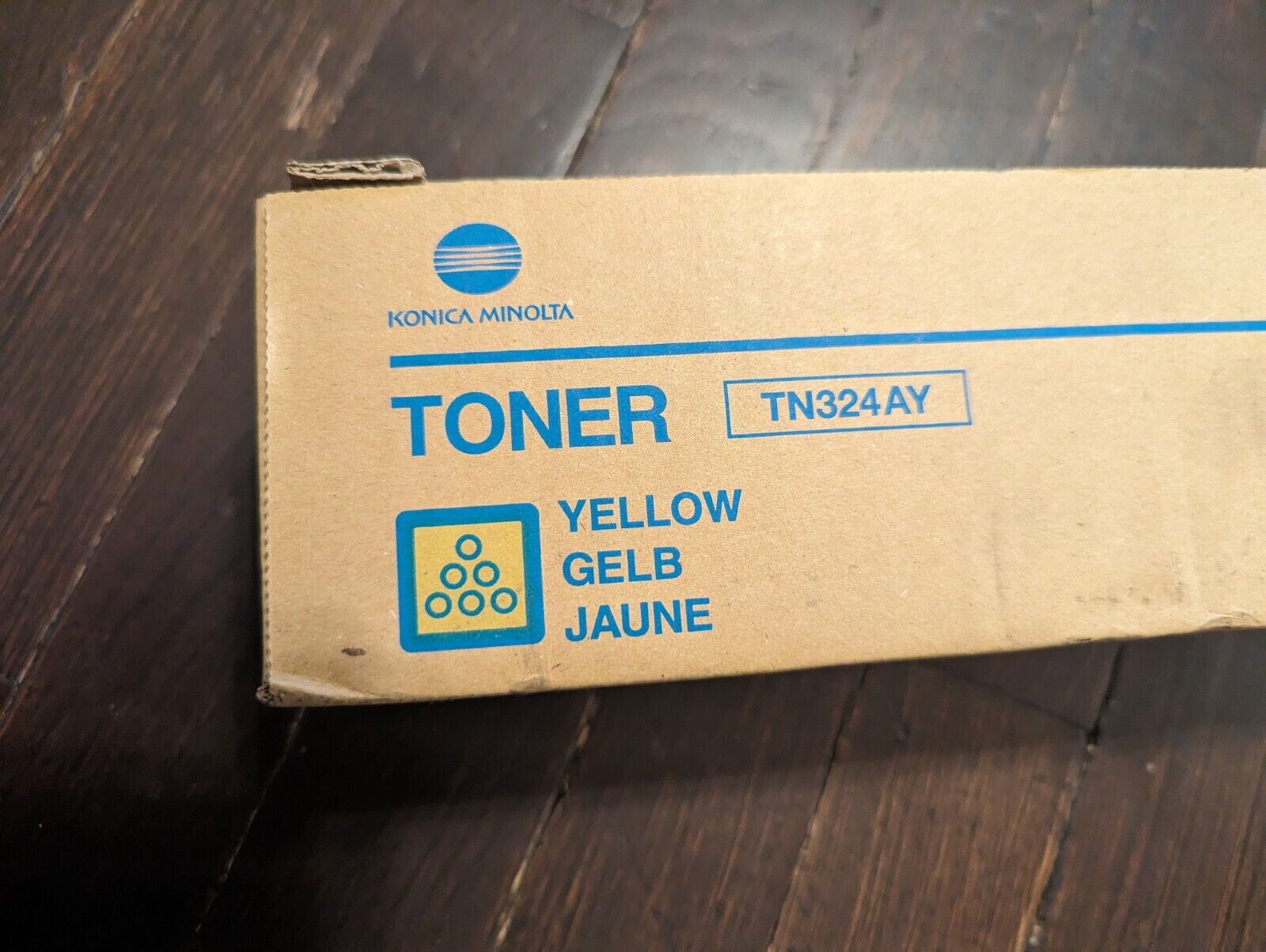 Genuine Konica Minolta TN324Y (A8DA230) Yellow Toner Cartridge - NEW SEALED
