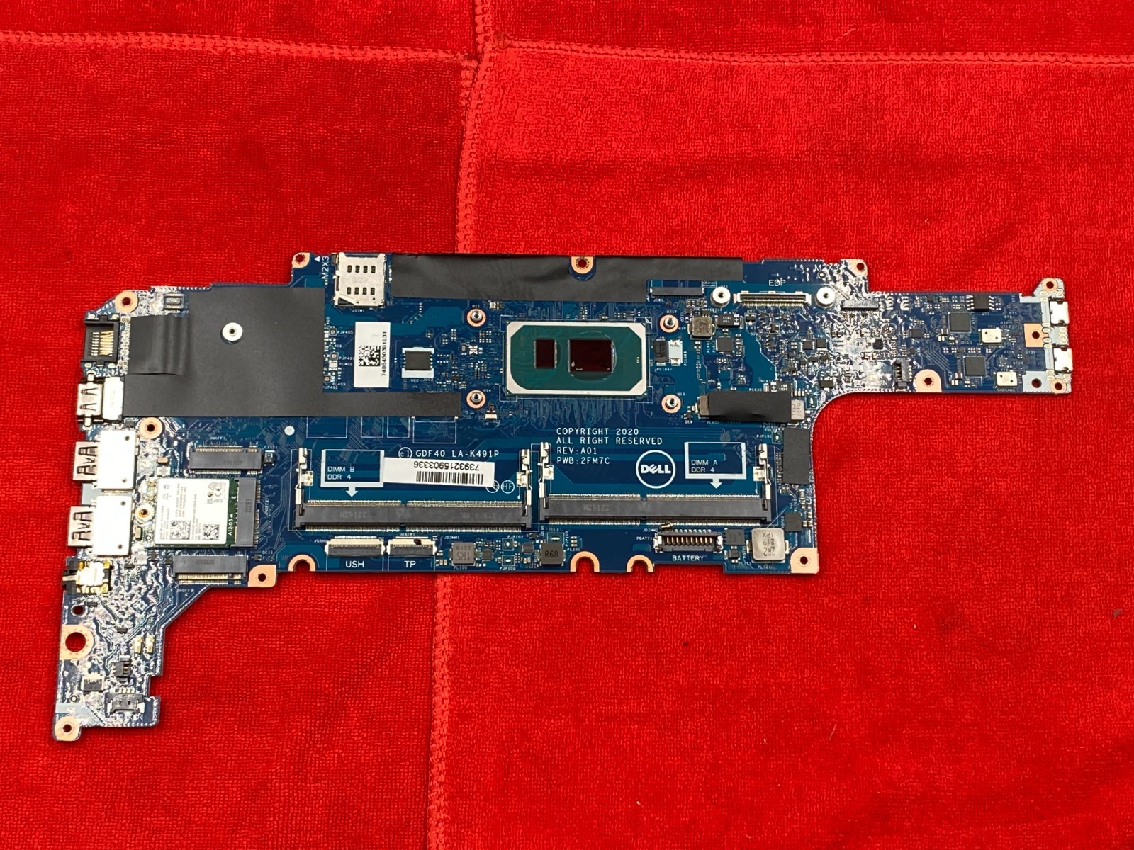 OEM DELL LATITUDE 5420 LAPTOP MOTHERBOARD INTEL CORE i7-1185G7 054CCV