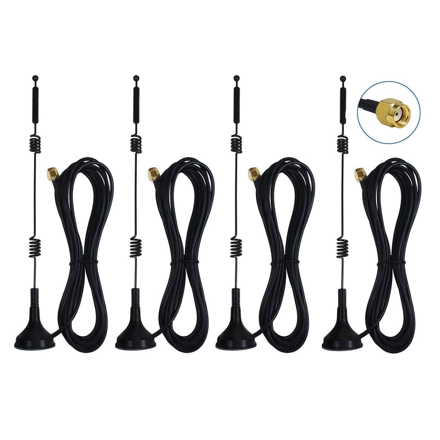 Versatile Magnetic Base 9dBi Dual Band WiFi Antennas: 4-Pack for Home & Office