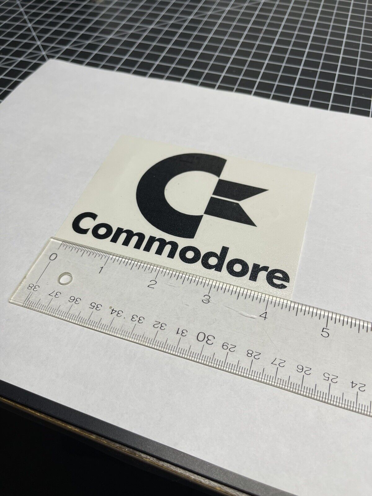 Commodore Logo C64 C128 Amiga Black Vinyl Decal