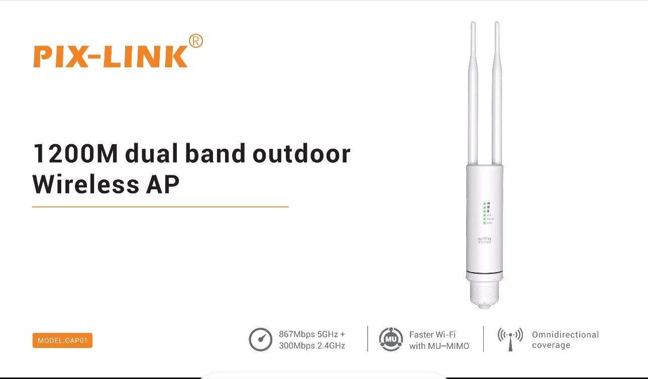 PIX-LINK Ceiling 1200Mbps Wifi Extender Outdoor Long Range