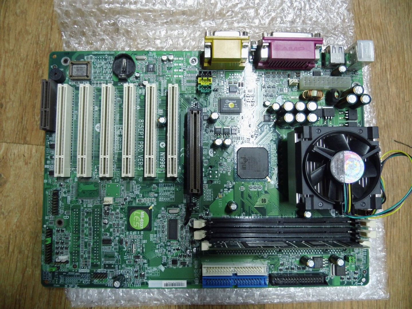 MSI 815EPT Pro Ver.5 MS-6337 Socket 370 + Celeron 1200MHz + 128MB RAM Tested