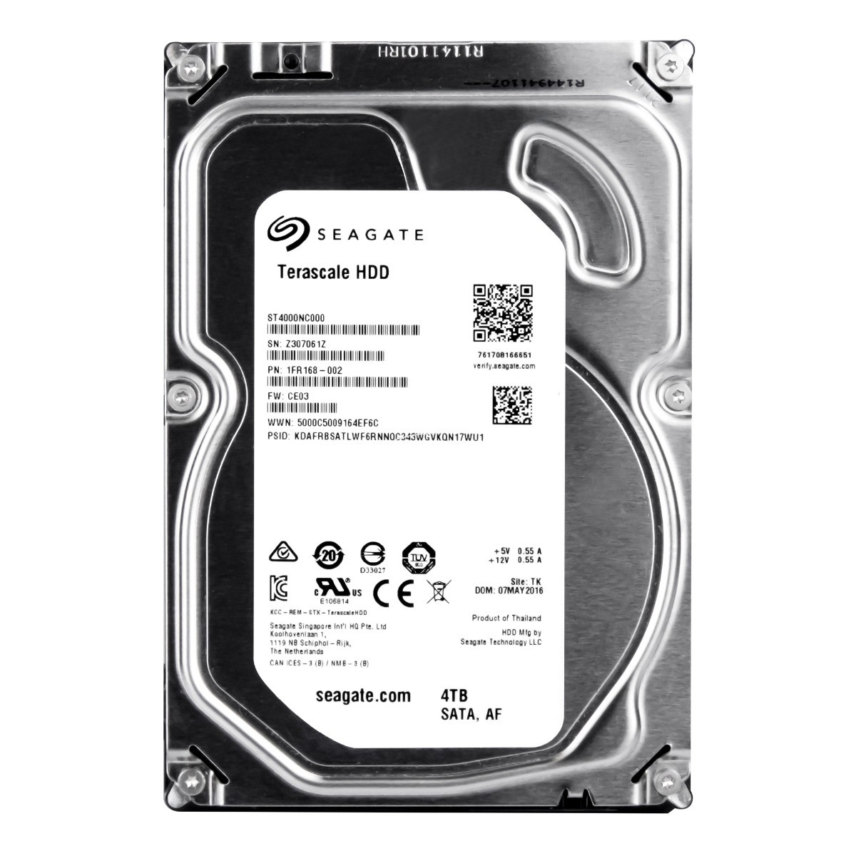 SEAGATE TERASCALE HDD 4TB 5.9K 64MB SATA III 3.5'' ST4000NC000