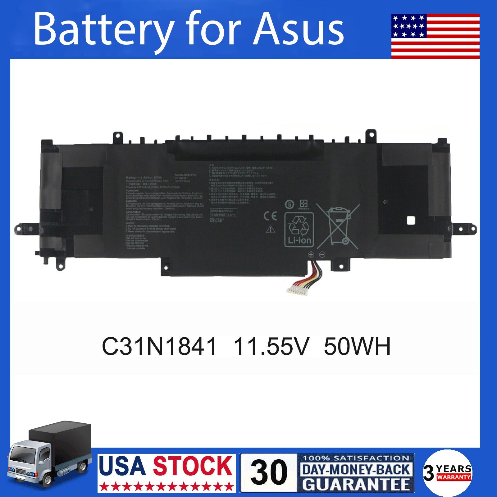 C31N1841 Battery For ASUS ZenBook 14 UM433DA UX463FL UX334FL UX434DA UX463FA US