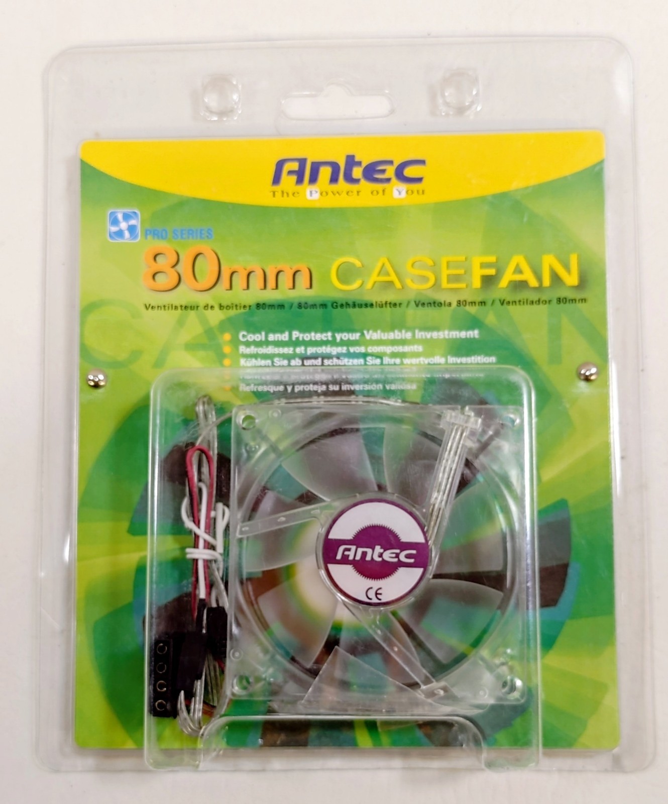 Antec Pro Series 80mm LED Double-Ball Bearing Casefan -- Brand New Sealed
