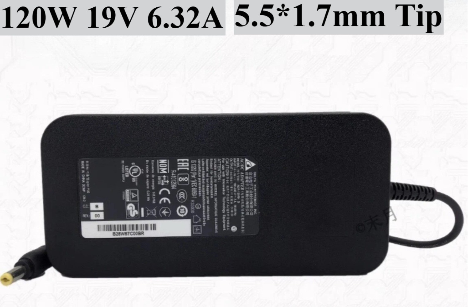 Delta 120W 19V 6.32A Charger ADP-120RH D for Acer Predator 5.5*1.7mm Tip Adapter