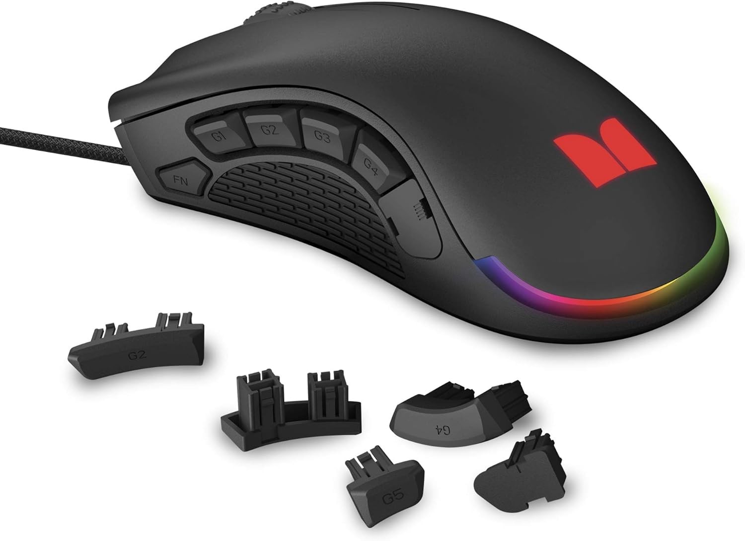 Monster Alpha 9.0 RGB Wired Gaming Mouse, Customizable Buttons, Programmable...