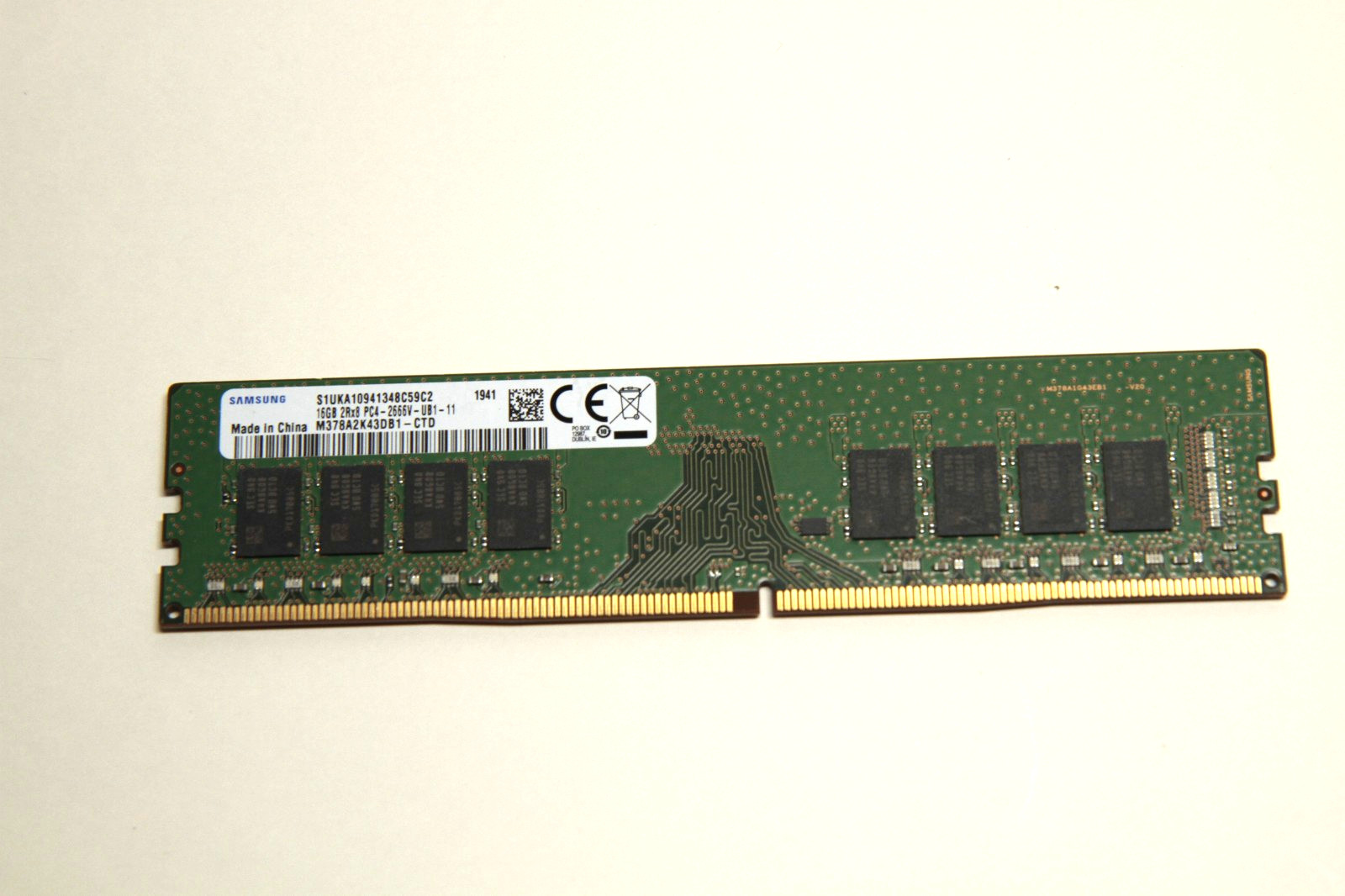16GB Samsung DDR4 2666MHz 2Rx8 Desktop RAM DIMM M378A2K43DB1-CTD