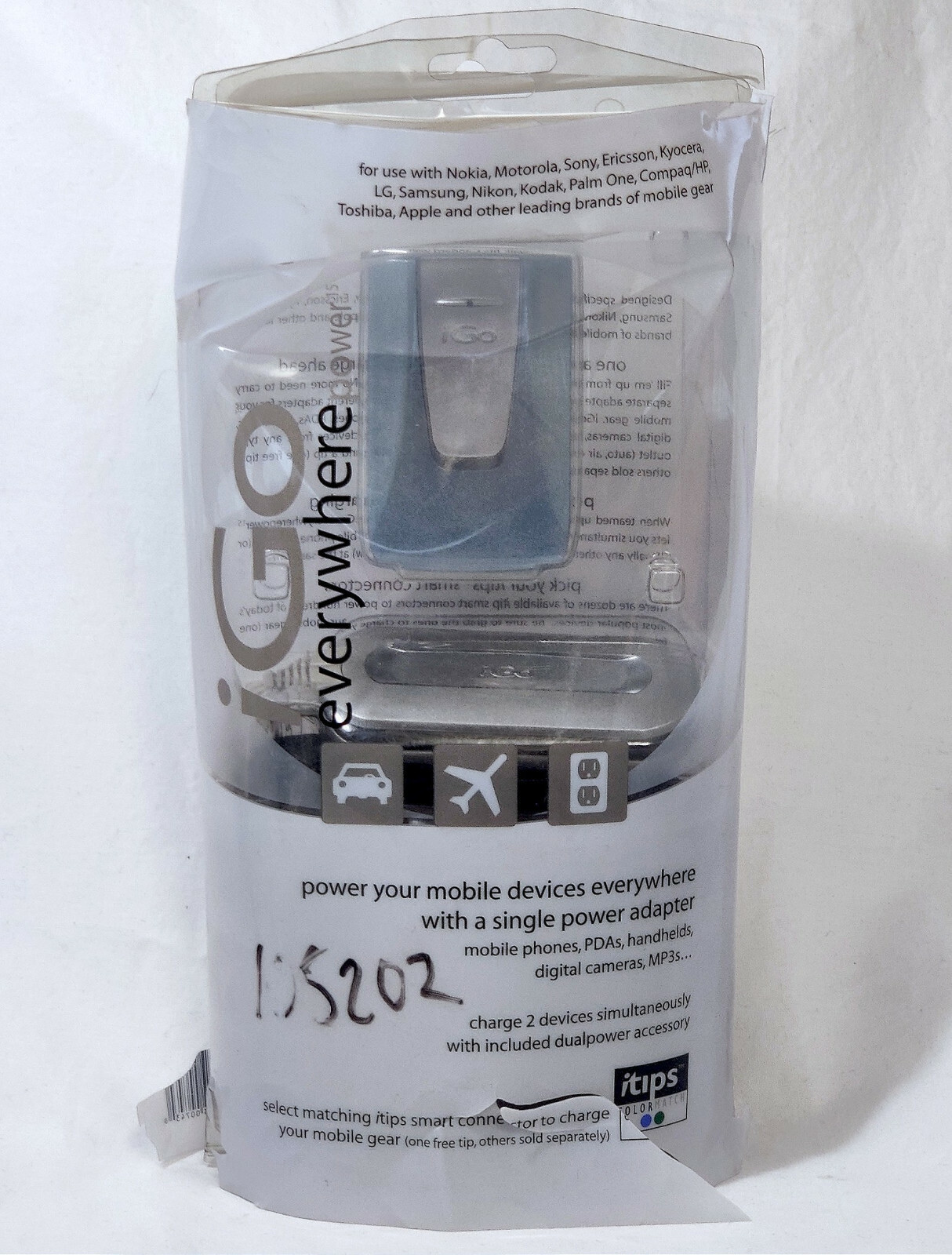 NEW iGo Everywhere Power Mobile Phone Dual Charging Kit iTips cell MP3 Travel