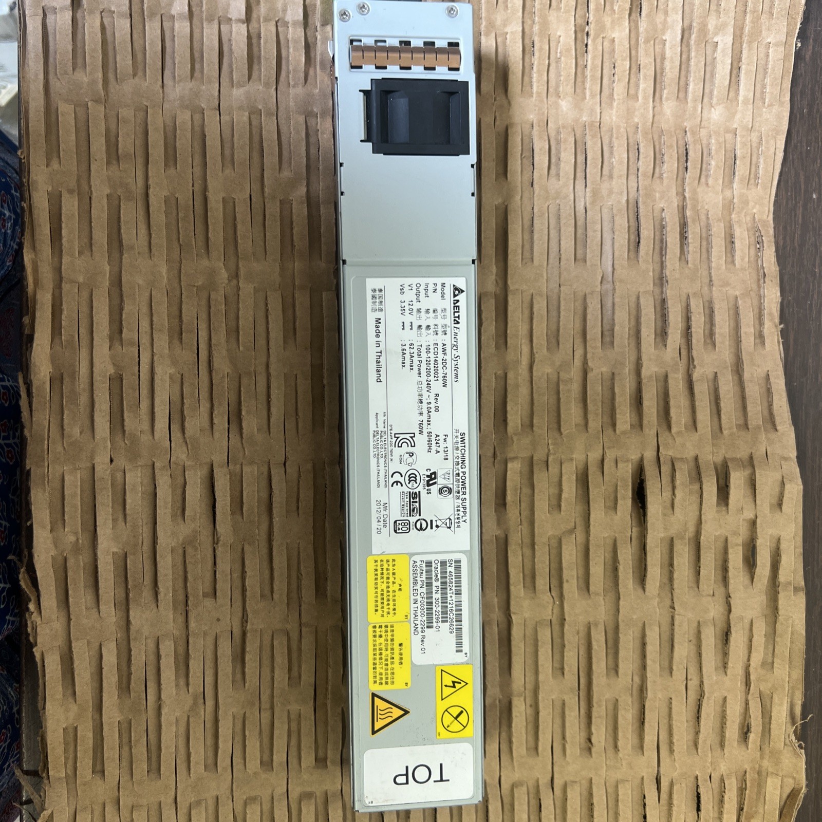 DELTA AWF-2DC-760W ORACLE 7065505 POWER SUPPLY