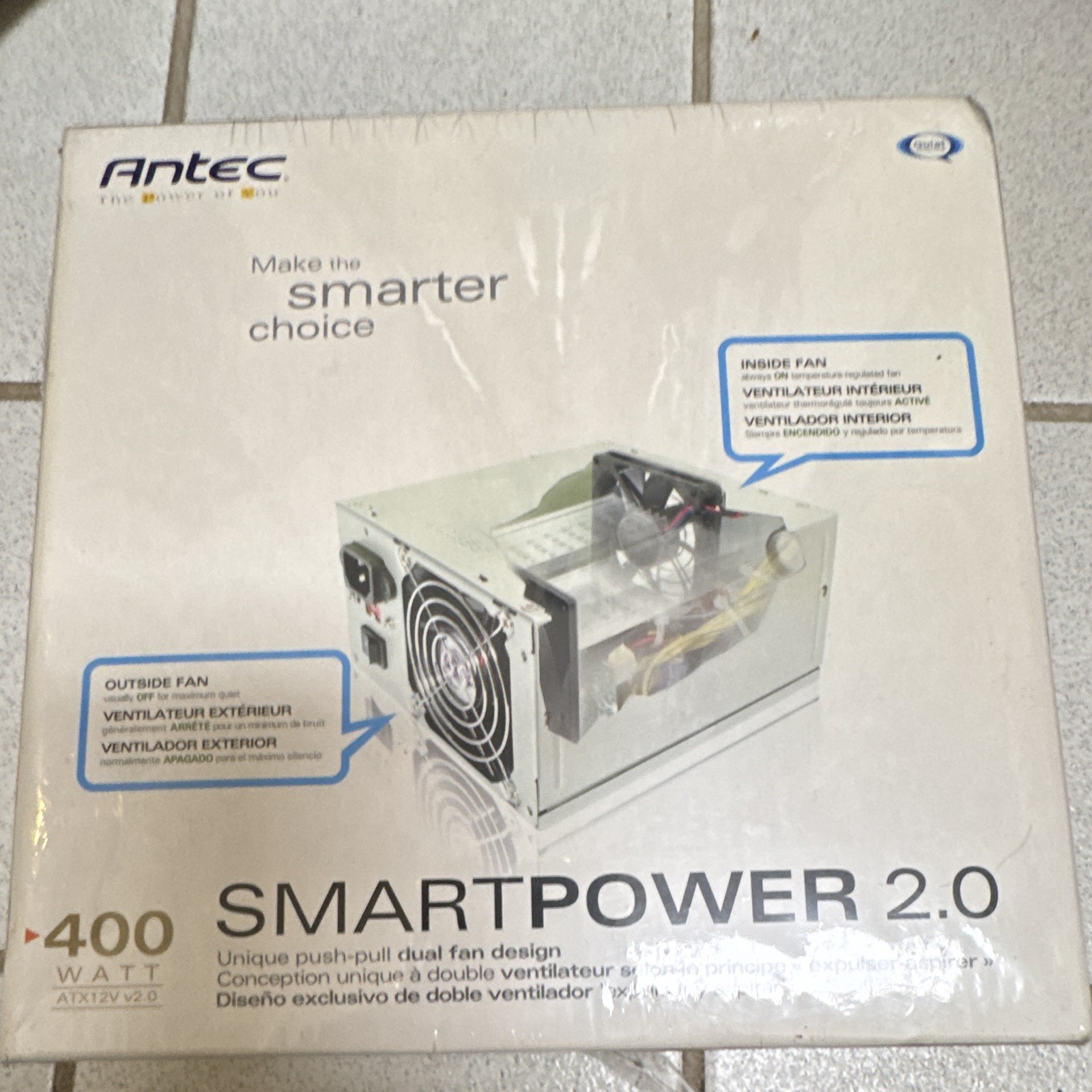 Antec SmartPower 2.0 SP-400 400W ATX12V v2.0 PSU 20+4 Pin Dual Fan