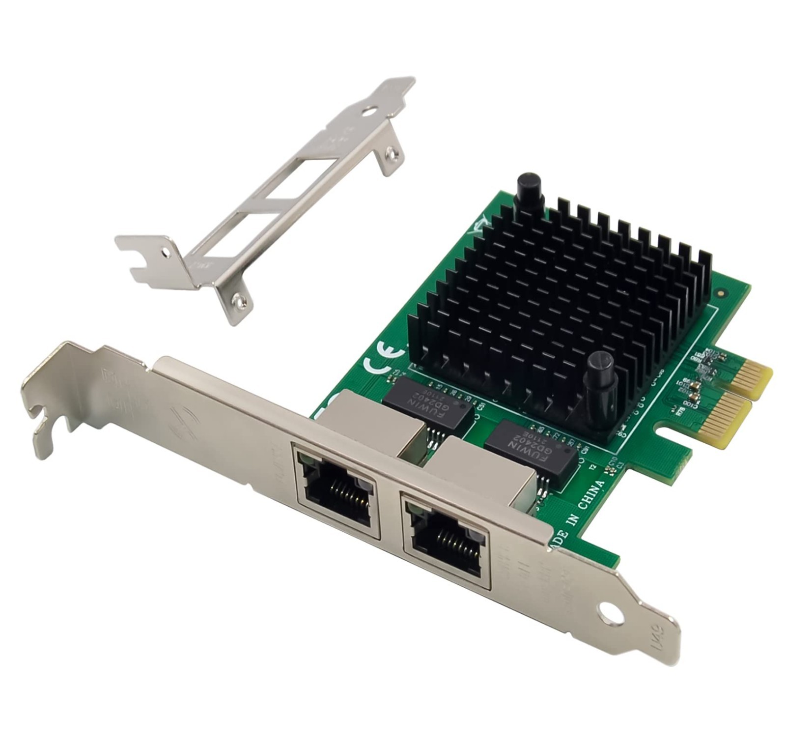 Dual Port 2.5GbE PCIe x1 Network Card Intel I226-V RJ45 LAN Low Profile