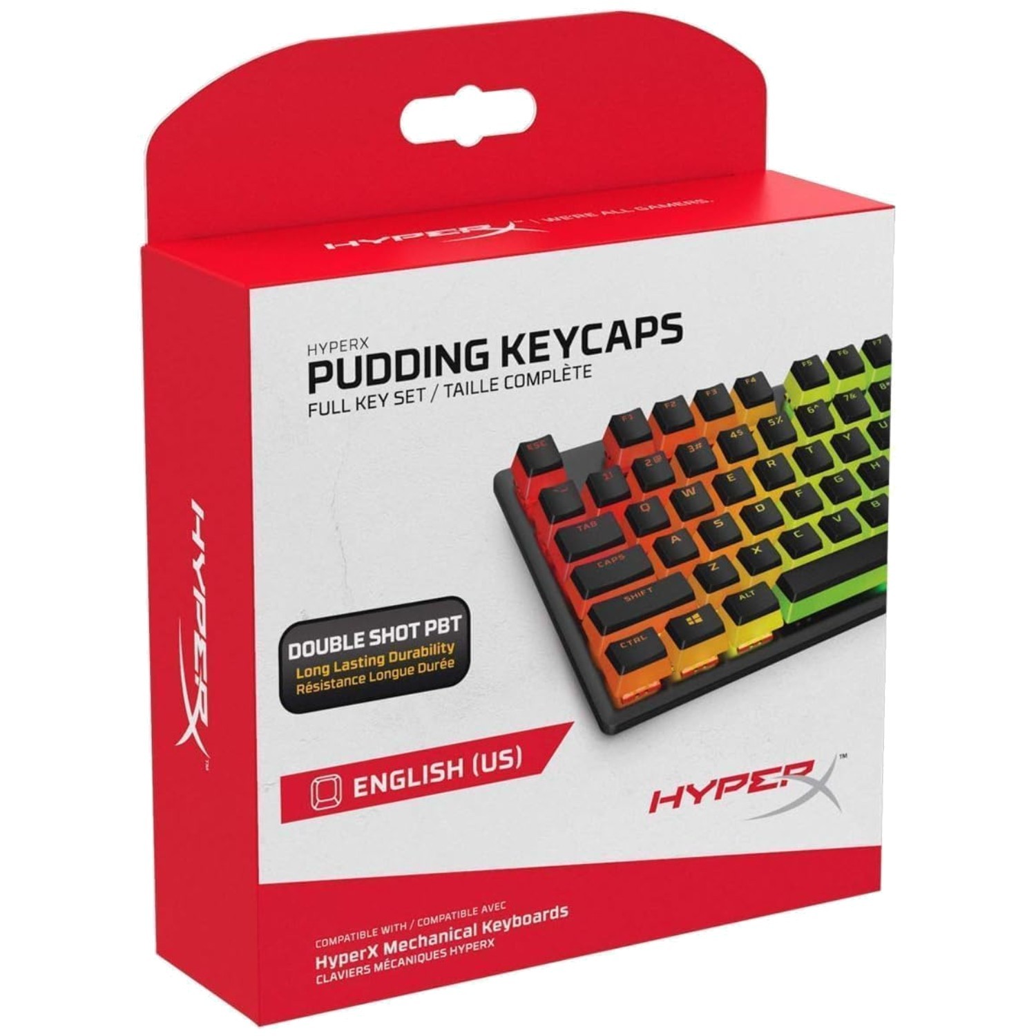 Double Shot PBT Pudding Keycaps - Full 104 Key Set - Black