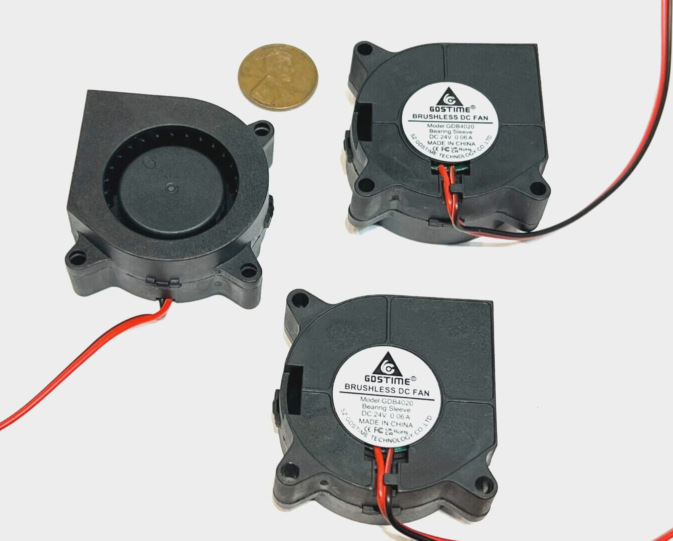 3 Pieces 24v blower fan quiet dc cooling strong 3d printer replacement 4020 E2