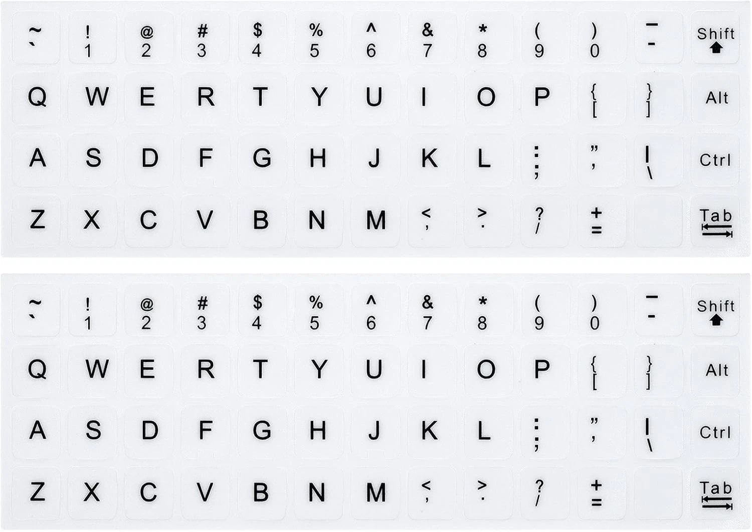 (2PCS Pack) English Keyboard Stickers, Universal Keyboard Replacement Letters En