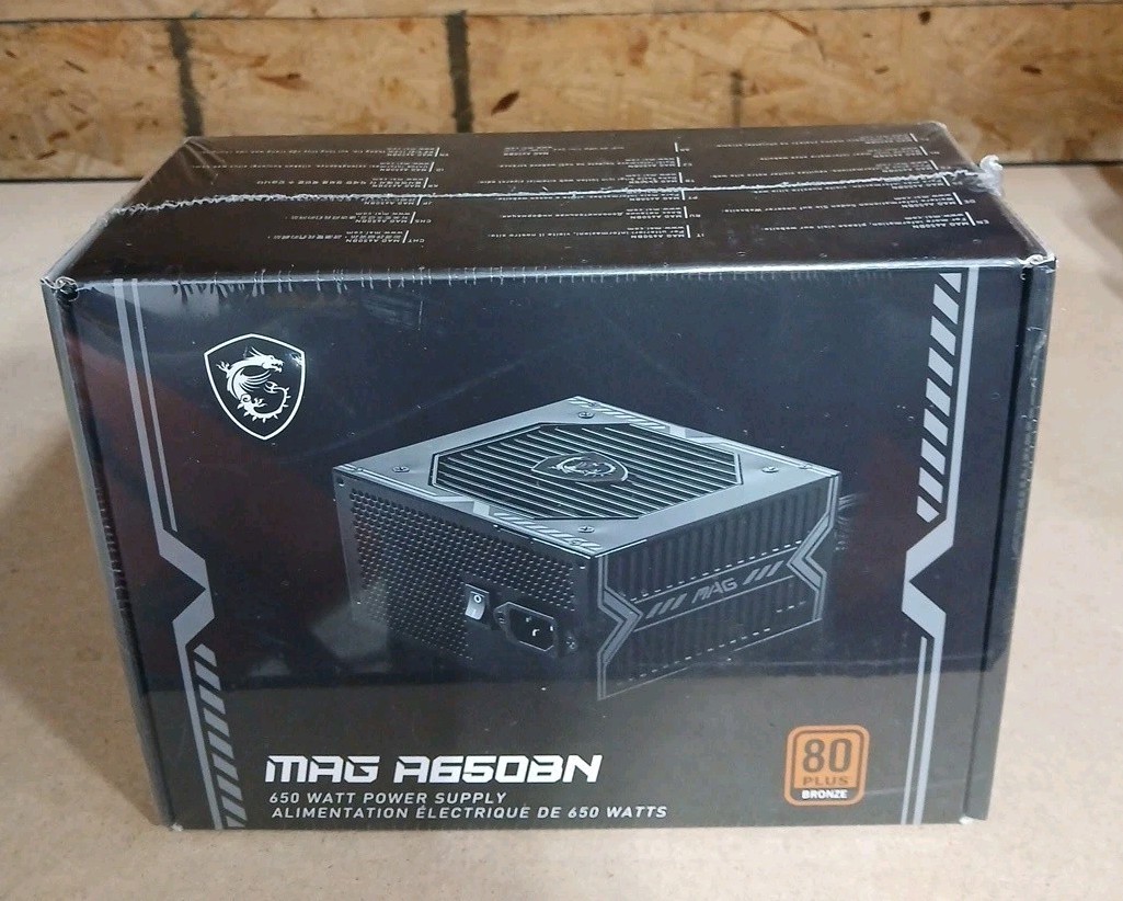 NEW SEALED - MSI MAG A650BN 80+ Bronze 650W - Power Supply Unit - PSU