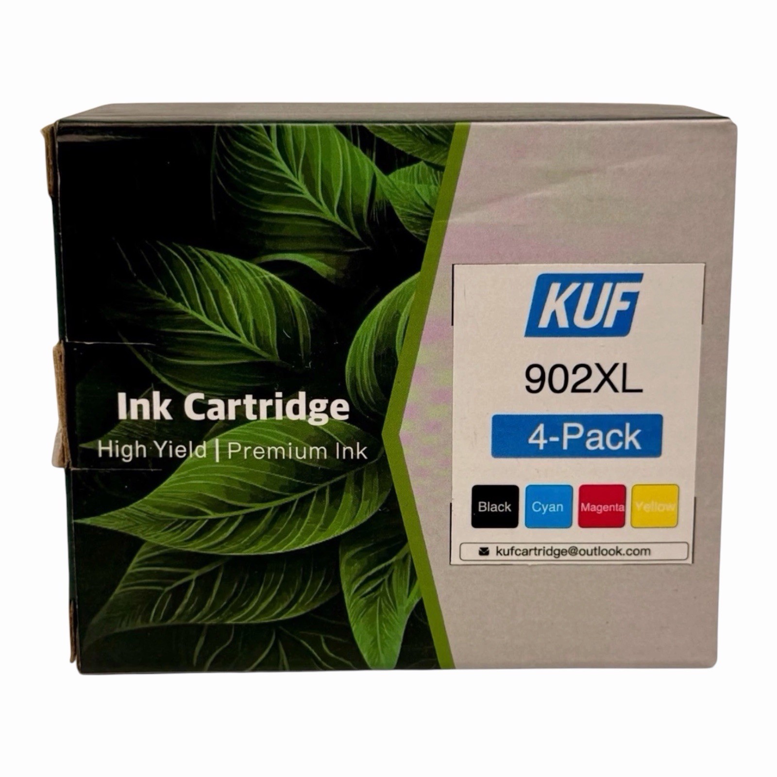 4 Pack 902XL Ink Cartridge High Yield Premium Ink 4 Colors - NEW