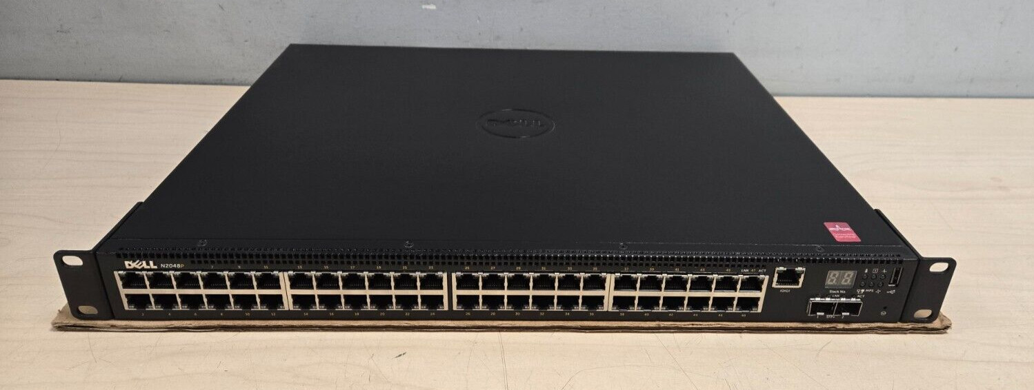 Dell N2048P 48-Port Gigabyte PoE+ Ethernet Network Switch TESTED