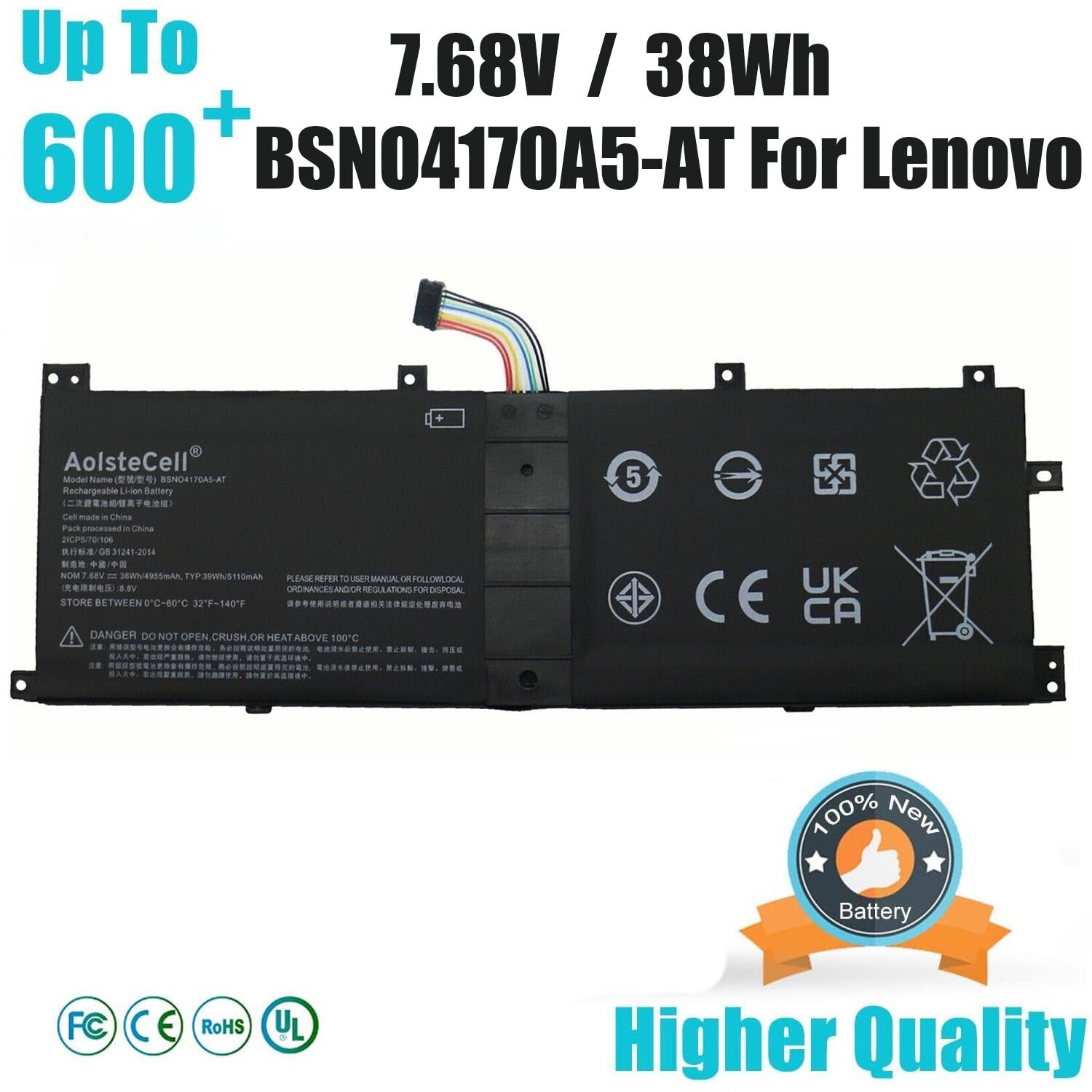 BSNO4170A5-AT battery For Lenovo Miix 5 Pro 510-12IKB Miix 520-12IKB Miix 510-12