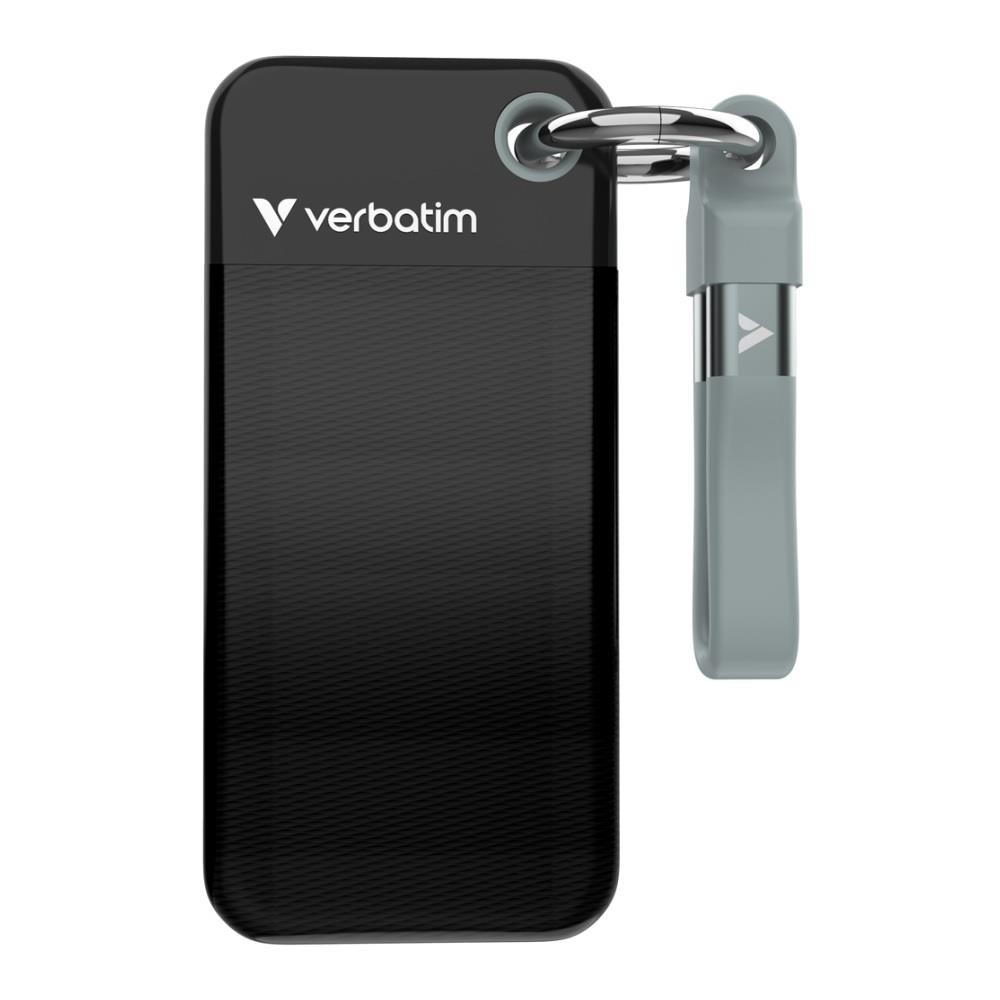 Dysk SSD zewnętrzny Verbatim Pocket SSD 2TB USB-C 3.2 Gen 2 czarny/szary Verbati