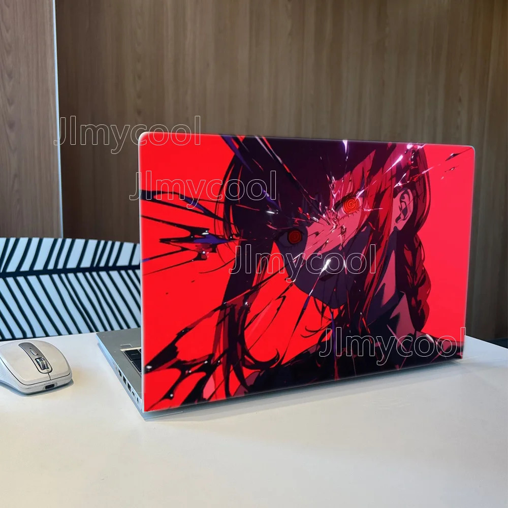 2 Pack Broken Red Pattern Laptop Art Decal Case Universal Laptop Skin Sticker