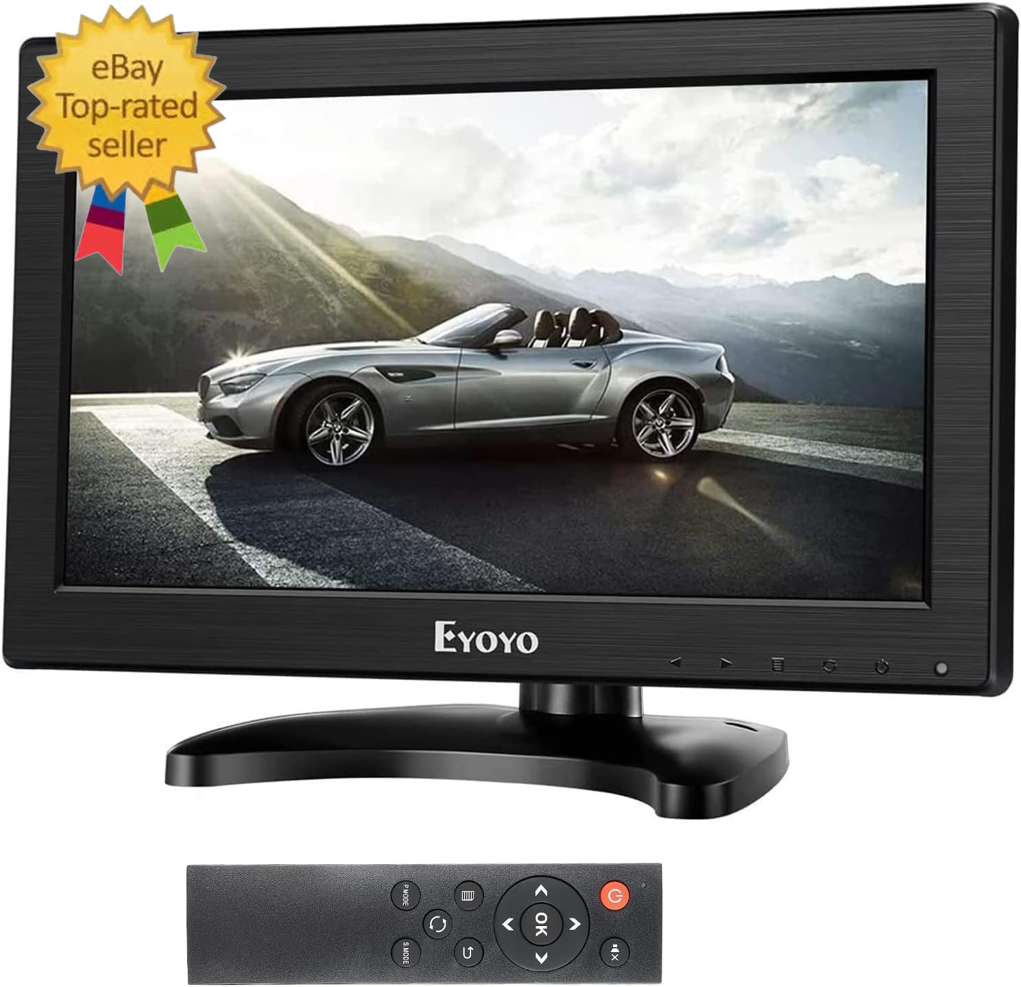 12" Inch TFT LCD Monitor with AV HDMI BNC VGA Input 1366X768 Portable Mini HD Co