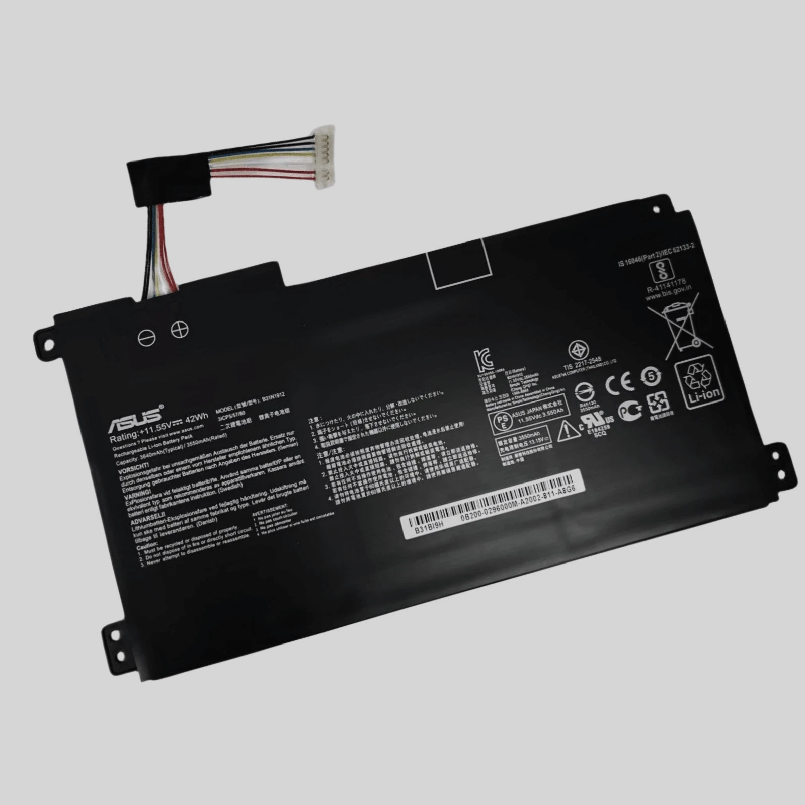 Genuine B31N1912 C31N1912 Battery For ASUS VivoBook 14 E410M E410MA E510M L410MA