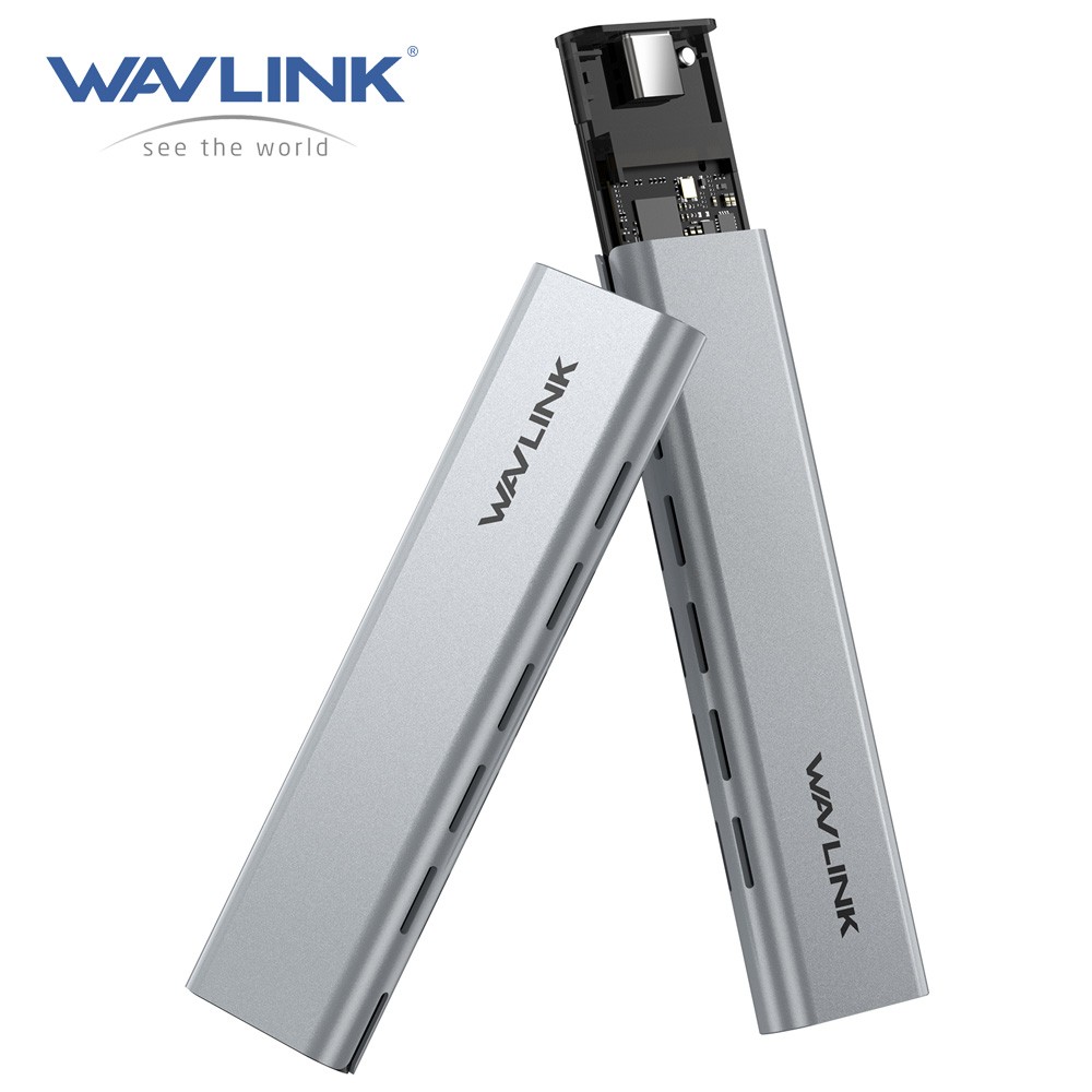 Wavlink M.2 Enclosures Dual-Bay Clone 40Gbps USB4 10Gbps/20Gbps NVMe/SATA