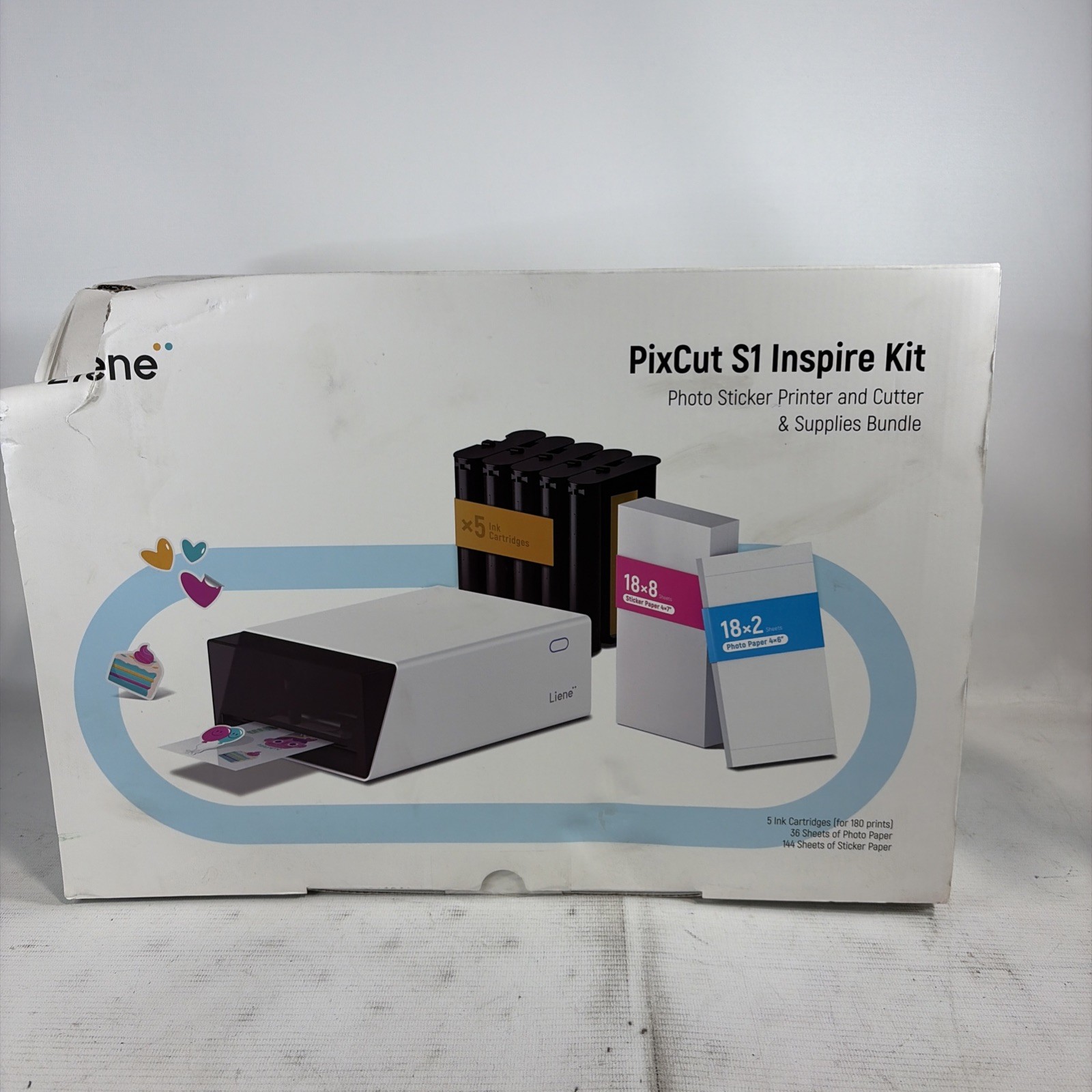 BEAND NEW Liene PixCut S1 Inspire Kit - Sticker Printer & Cutting Machine