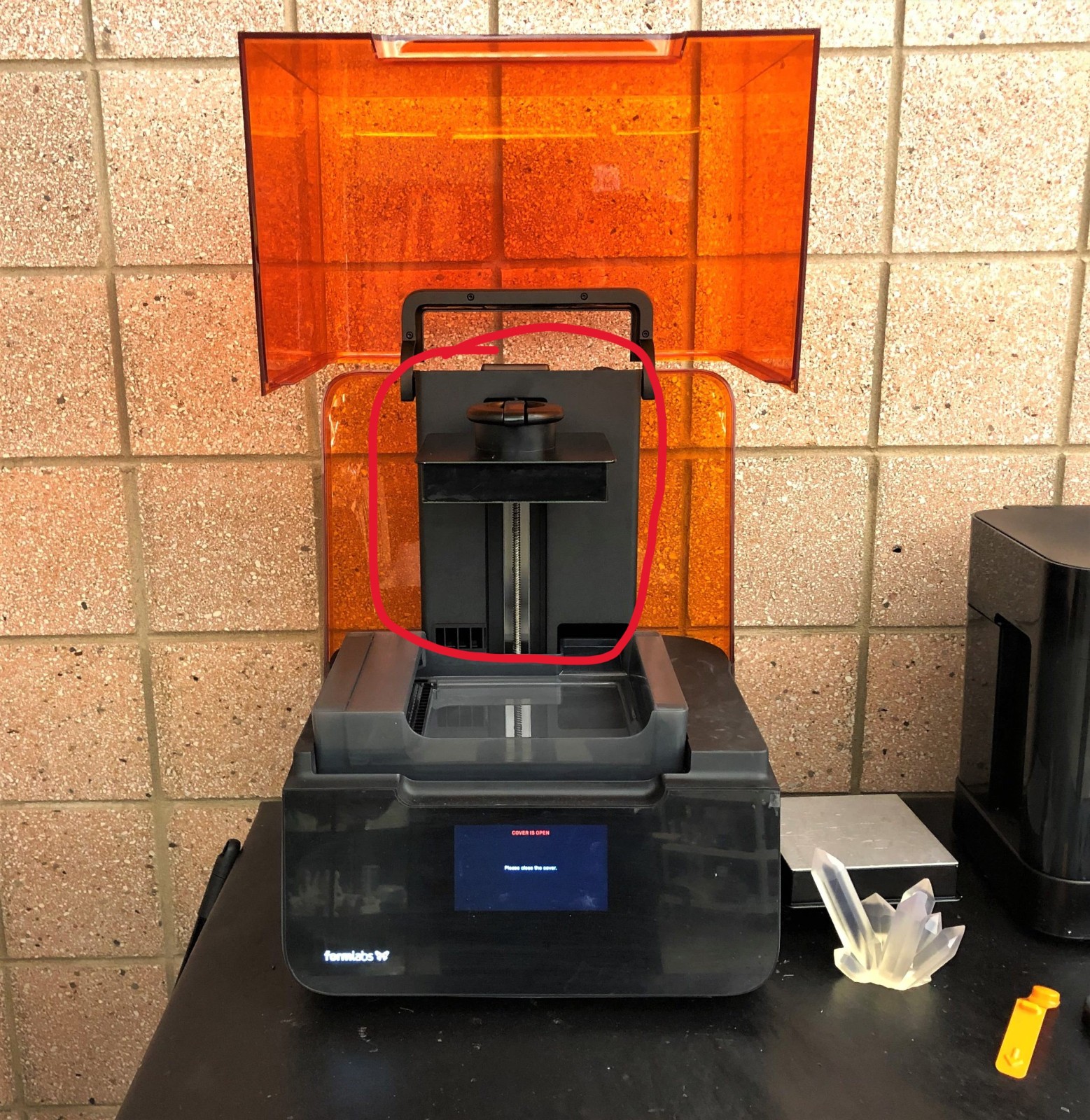 Formlabs Form 3 Back Vertical Pillar Structure