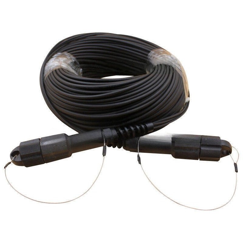 150M LC-LC UPC MM TPU Field Armored Fiber Cable 4 Strand Fiber Optic Patch Cord