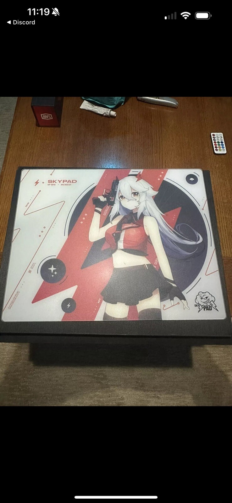 SKYPAD 3.0 XL SORA LIMITED EDITION GLASS MOUSEPAD In Hand