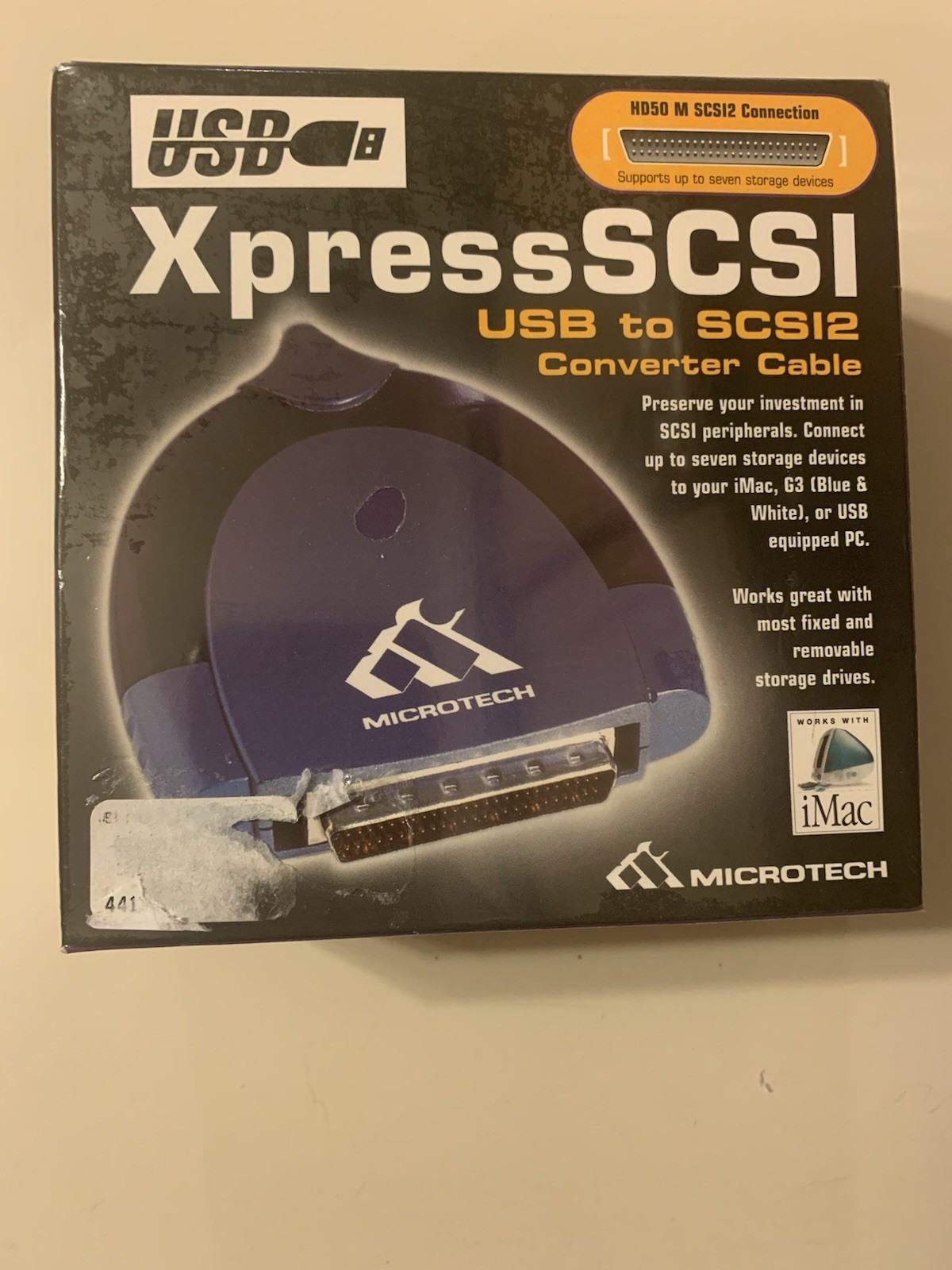 Microtech XpressSCSI USB to SCSI Converter Cable for connecting Scanners, Drives