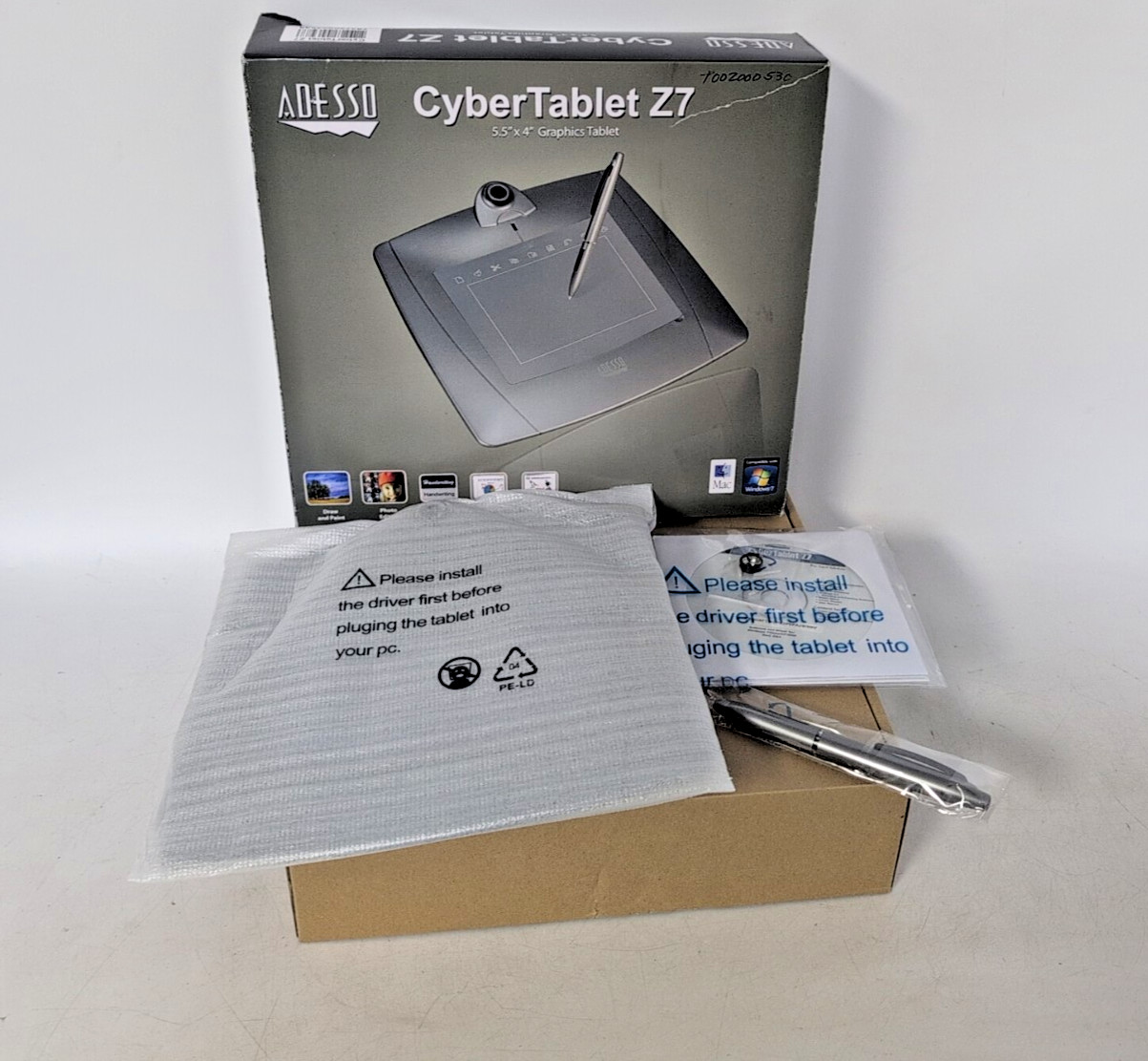 Adesso, CyberTablet Z7, 5.5" x 4" inch Graphics Tablet