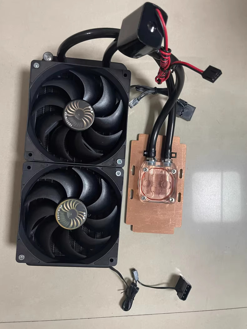 Tesla V100 240mm Pure Copper Radiator All-Copper Cooling for GPU Water Cooling.
