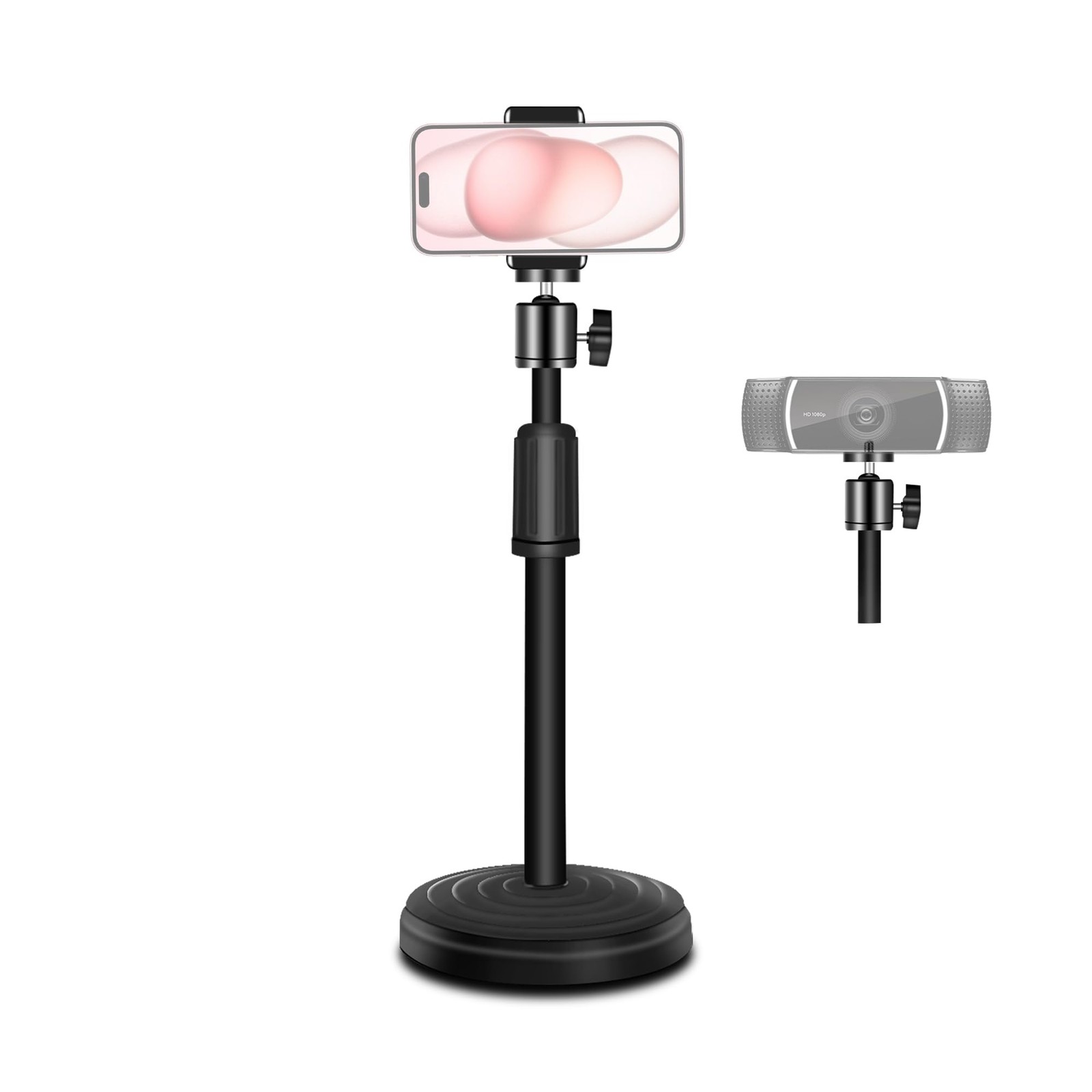 Webcam Stand, 12.6 Inch Cam Stand for Desk, Adjustable Webcam Mount Stand for...