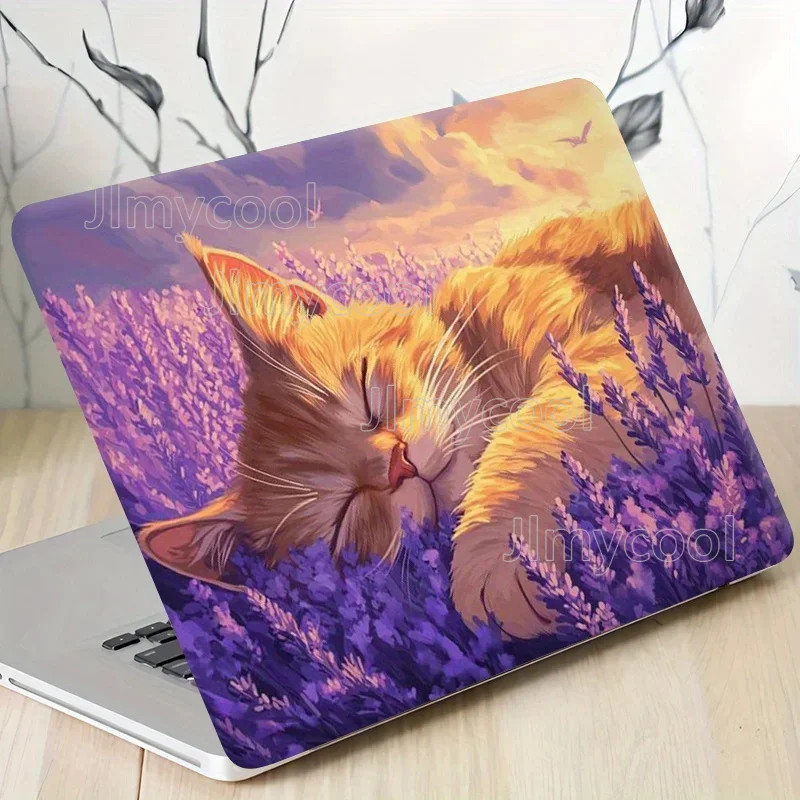 2pcs Themed Pattern Laptop Skin Selfadhesive Scratch Resistant for 12-15.6 Inch