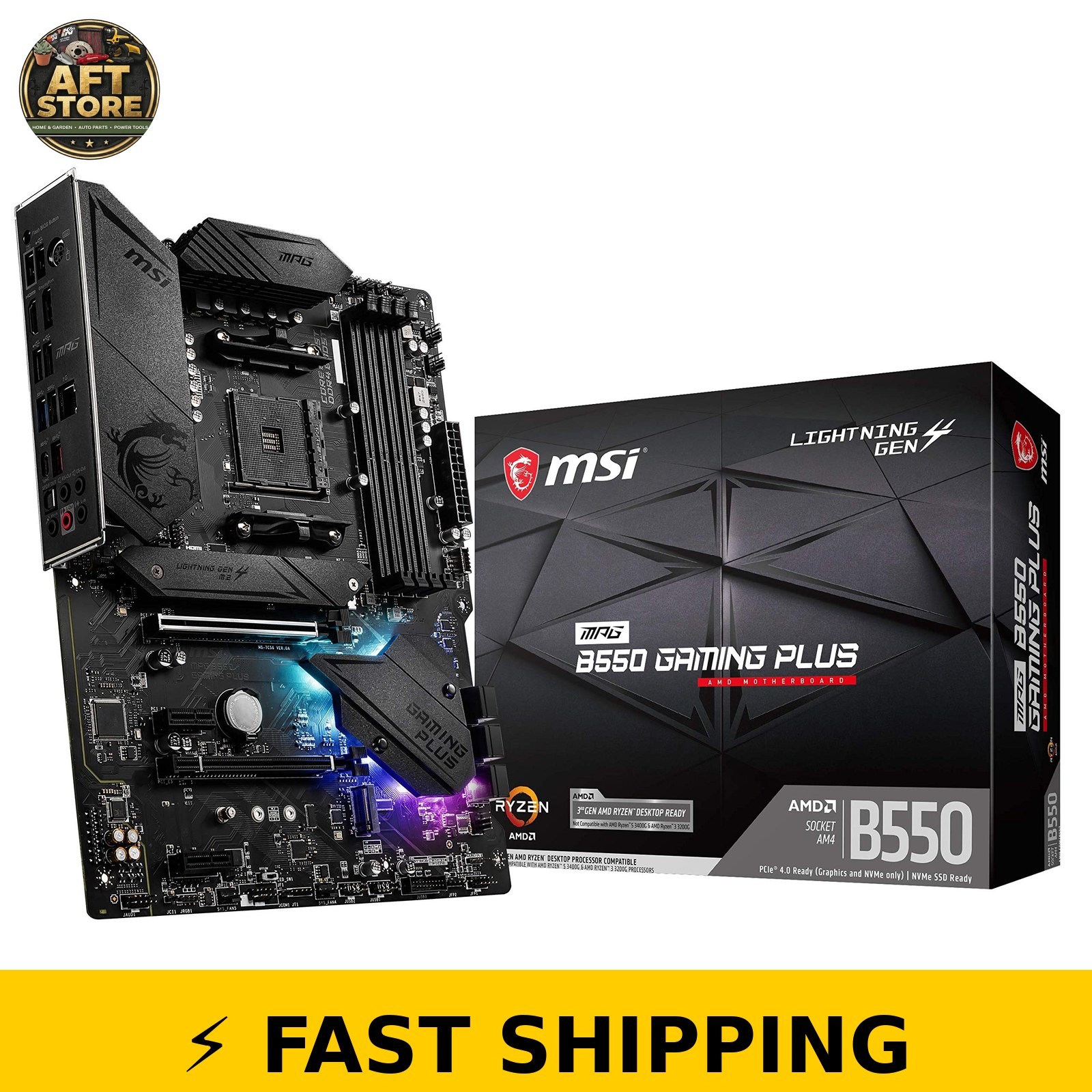MSI MPG B550 Gaming Plus V1 ATX Motherboard for AMD Ryzen