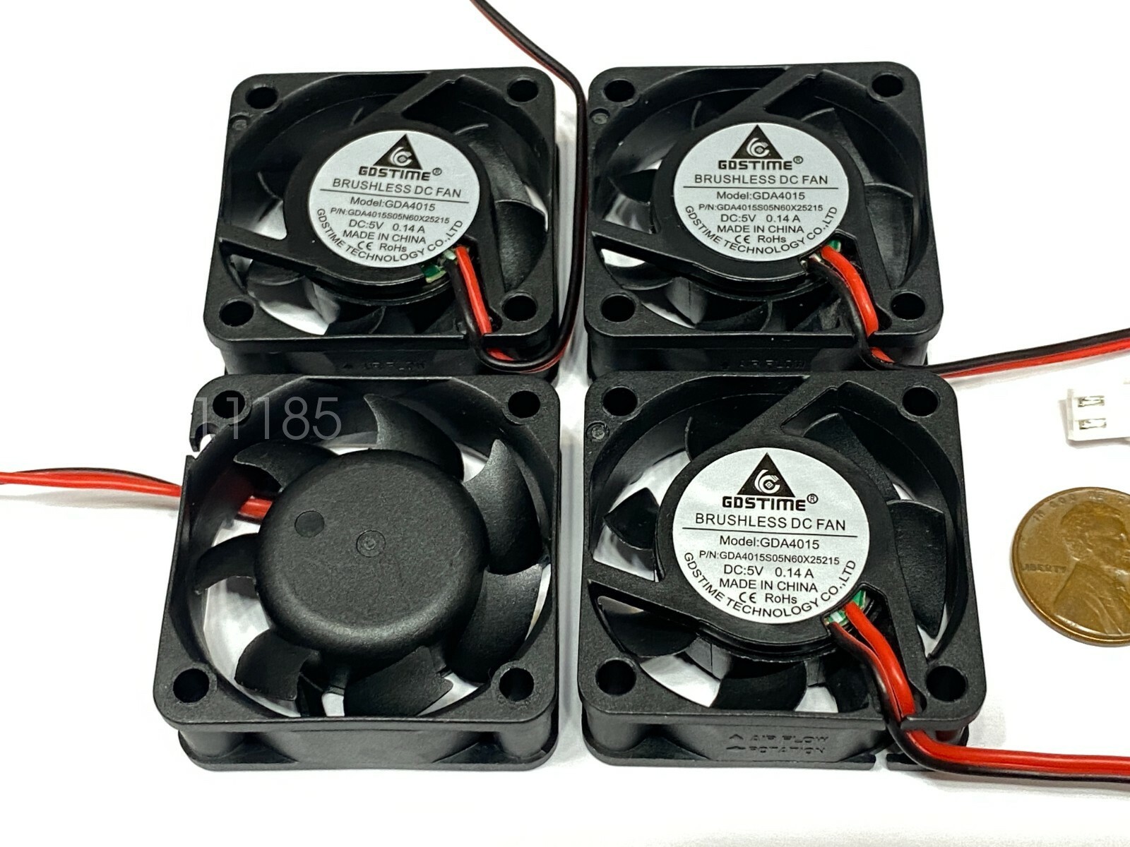 4 Pieces 5v fan 4015 small cooling 2pin computer 40mm x 15mm heatsink axial