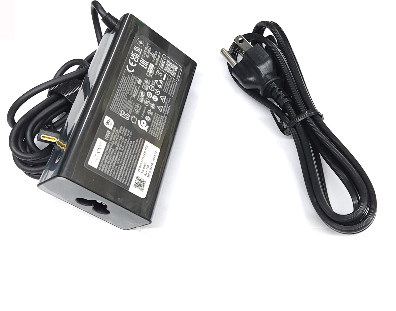New Genuine 100W USB C AC Charger for Lenovo ThinkPad P14s G4 Type 21HG 21HF