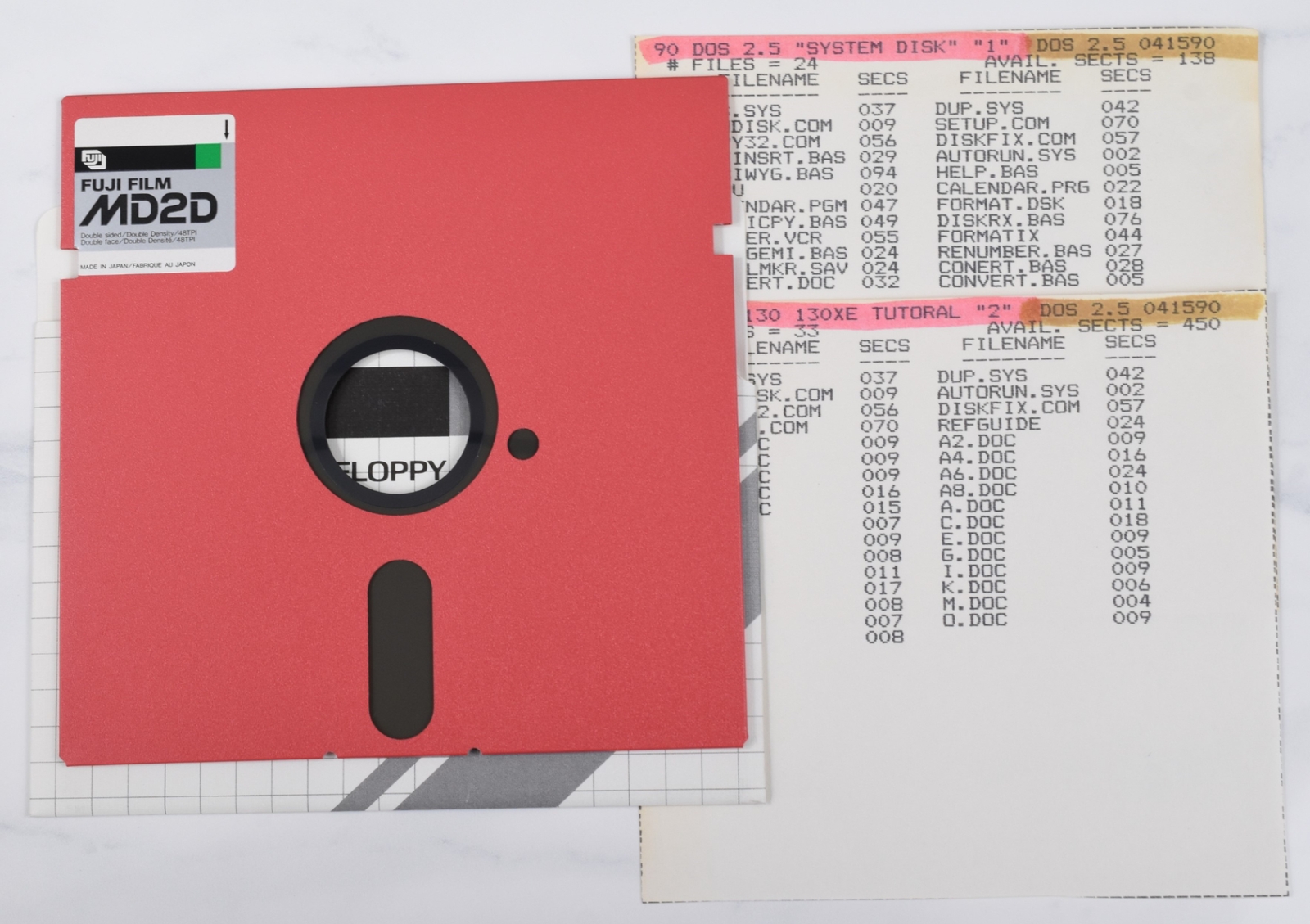Vtg Fuji Computer Floppy Disk-Rare, Atari, Untested, As-Is (System, 130XE)