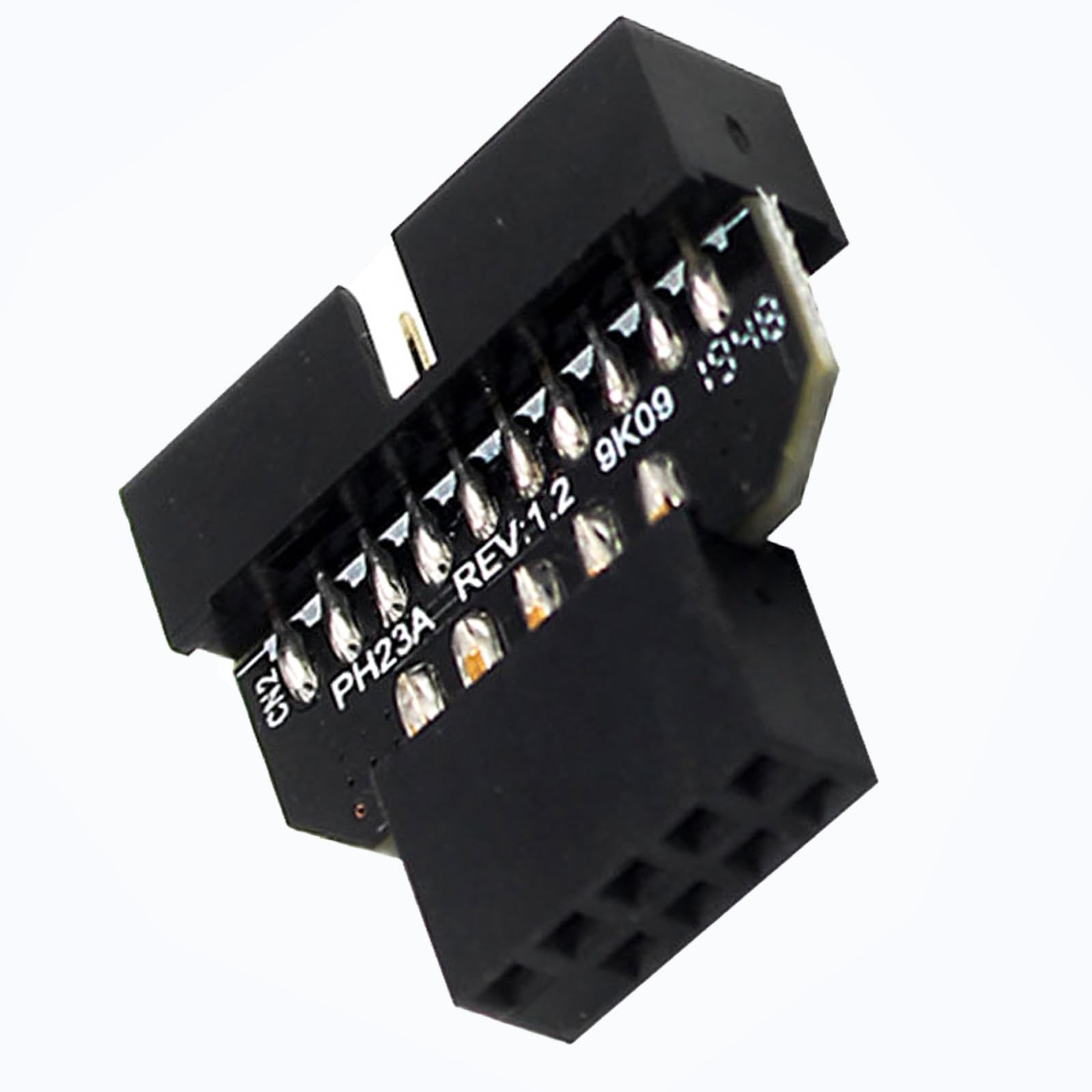 USB 2.0 9Pin to USB 3.0 19Pin Motherboard Header Adapter, 19 Pin USB 3.0 Male...