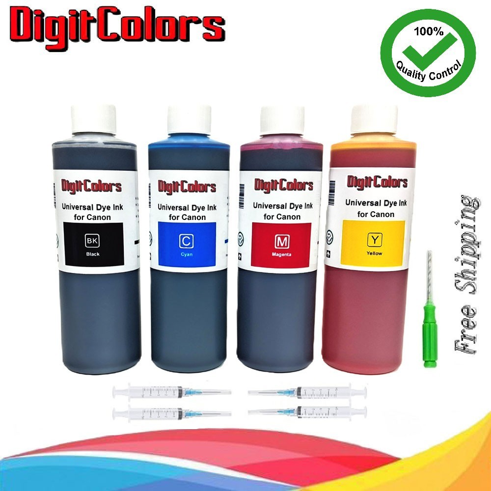 4X250ml Refill Ink Bottles for Canon Inkjet cartridge refill universal ink