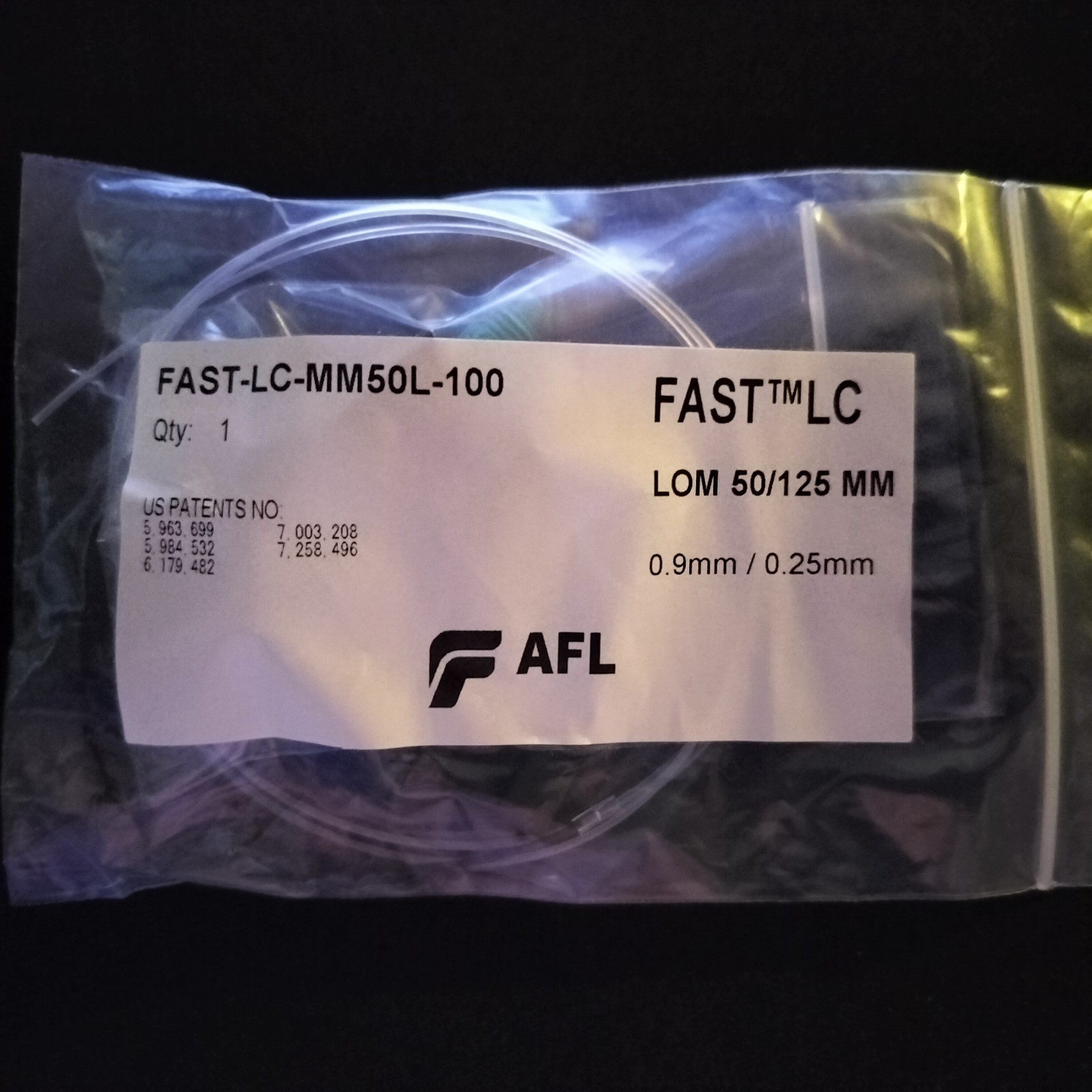 AFL FASTConnect LC Multimode OM3 OM4 10G Fiber Optic Connector FAST-LC-MM50L