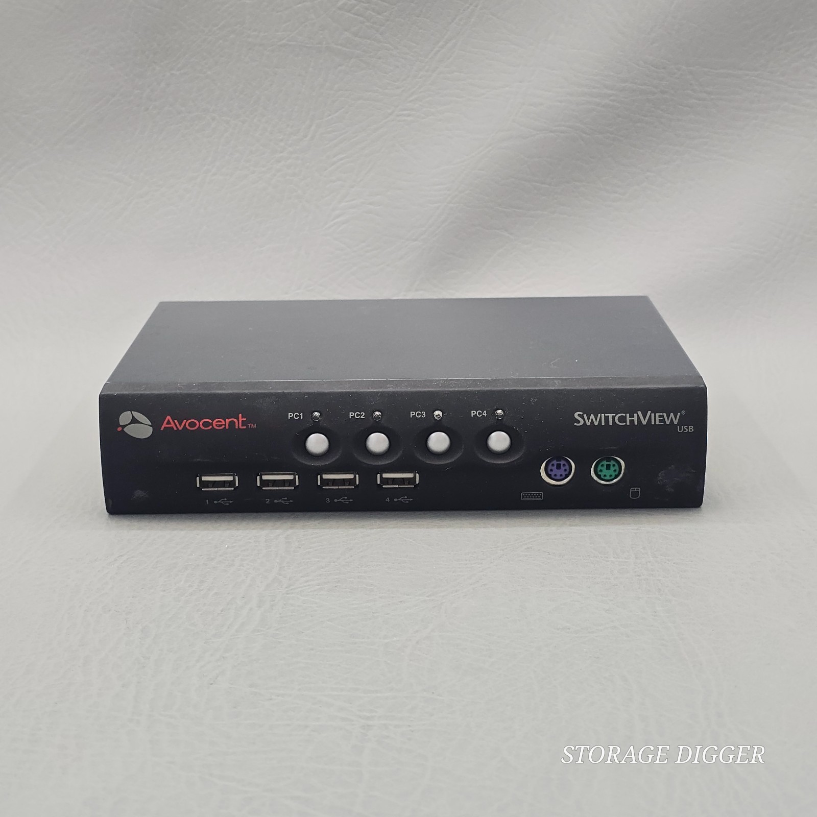 Vintage Avocent SwitchView 4-Port USB Hybrid 520-337-001 Switch, Black, Taiwan
